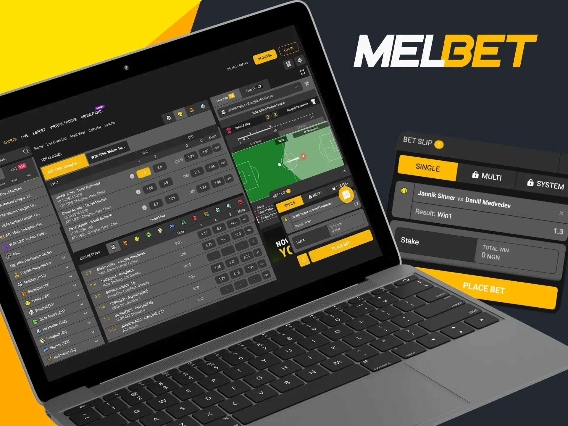 We will tell you in the instruction how to make a bet in Melbet.