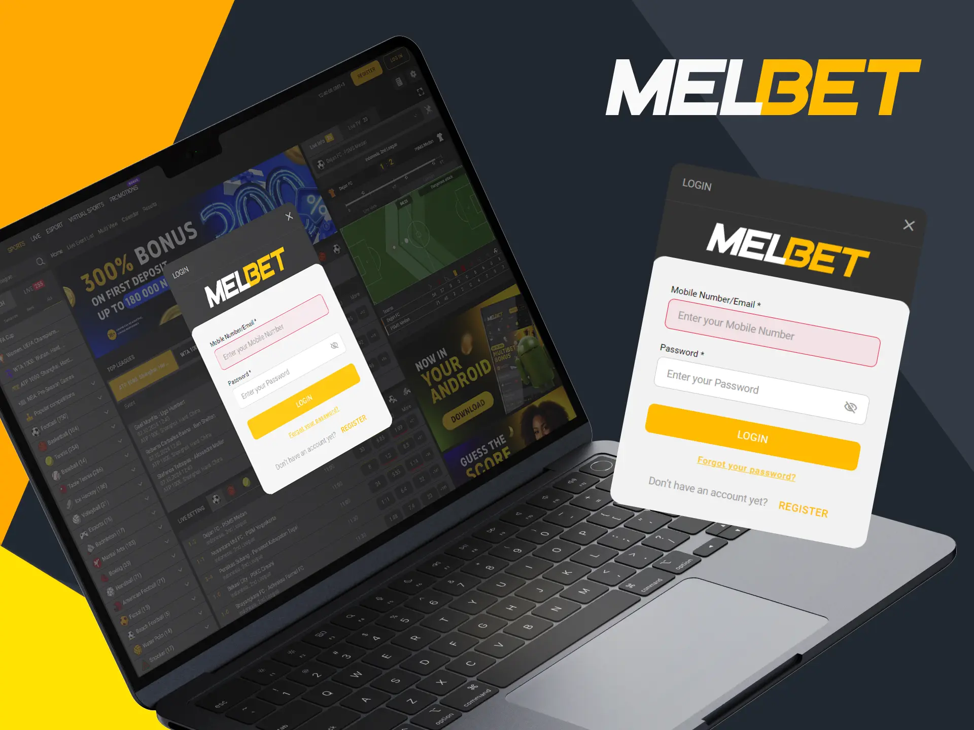 After authorization, you can play on Melbet.