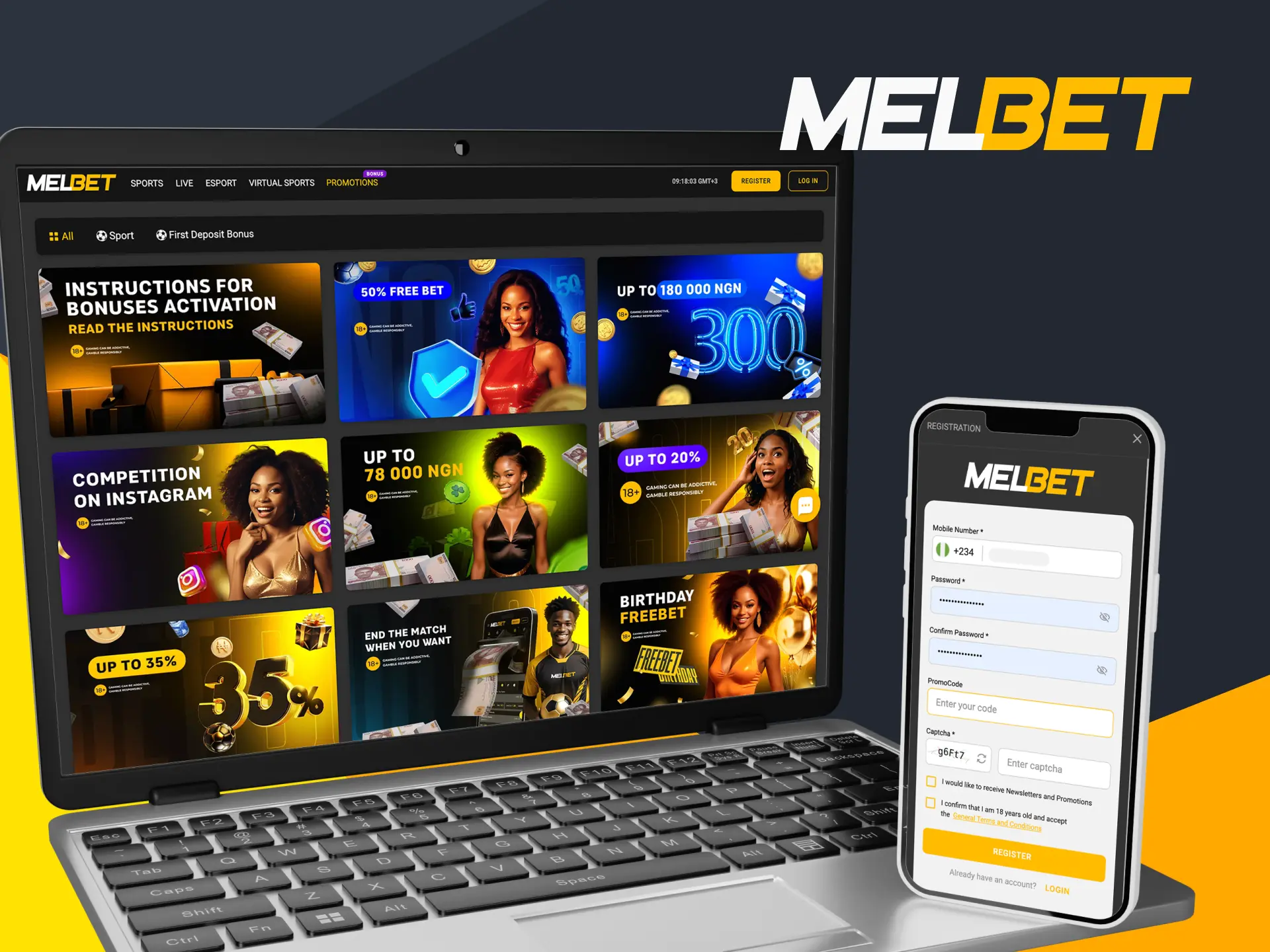 Melbet offers additional bonuses for Nigerian players.