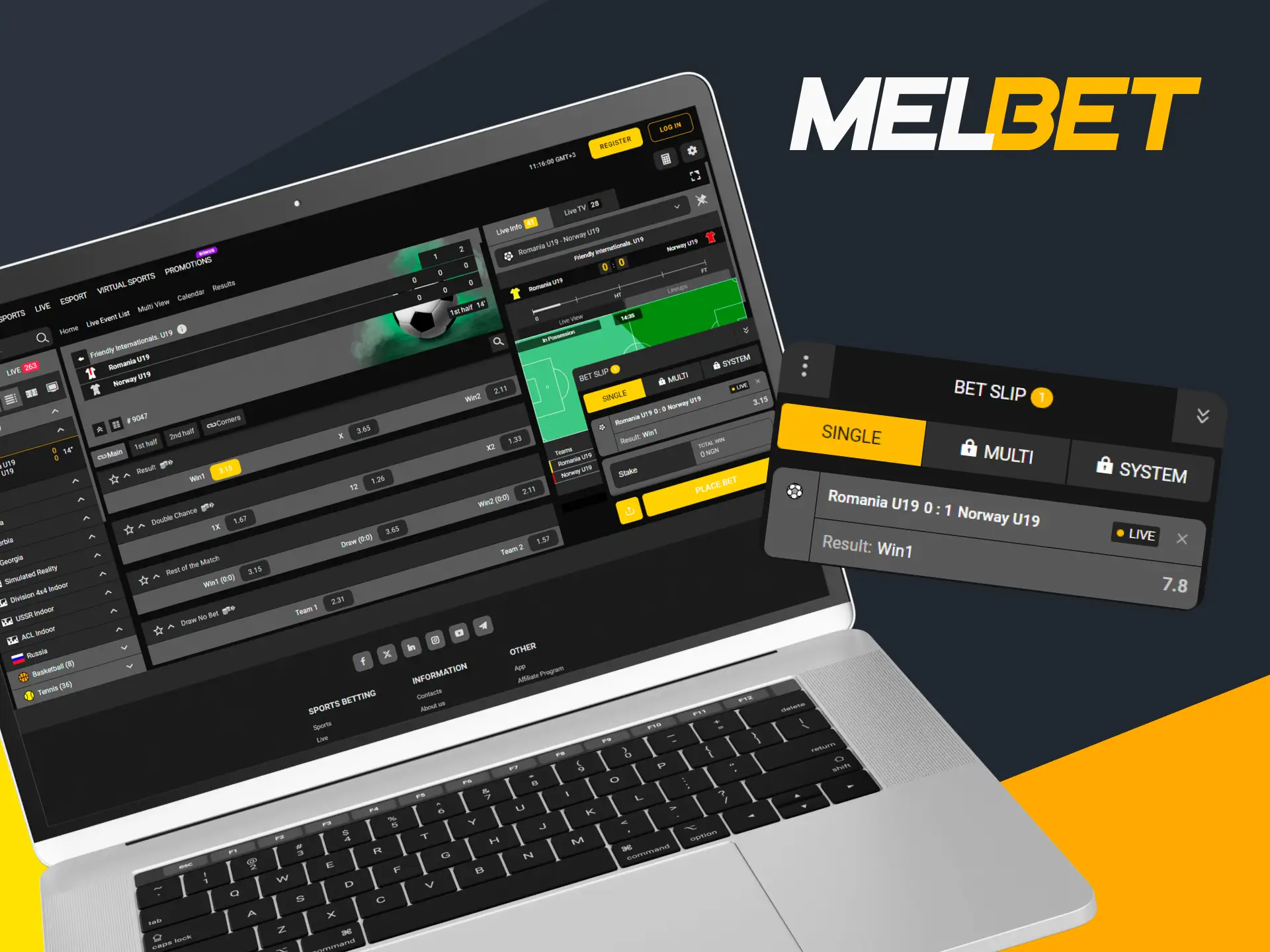 Live betting is already available on Melbet.