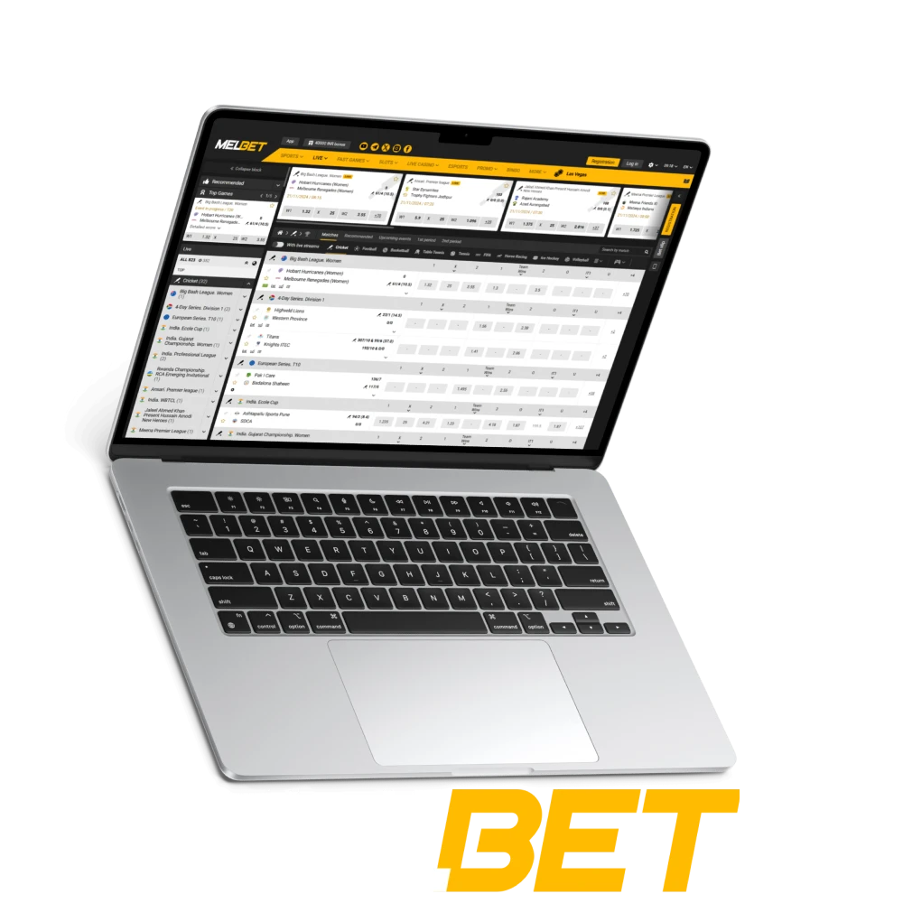 Melbet offers a variety of cricket competitions to bet on.