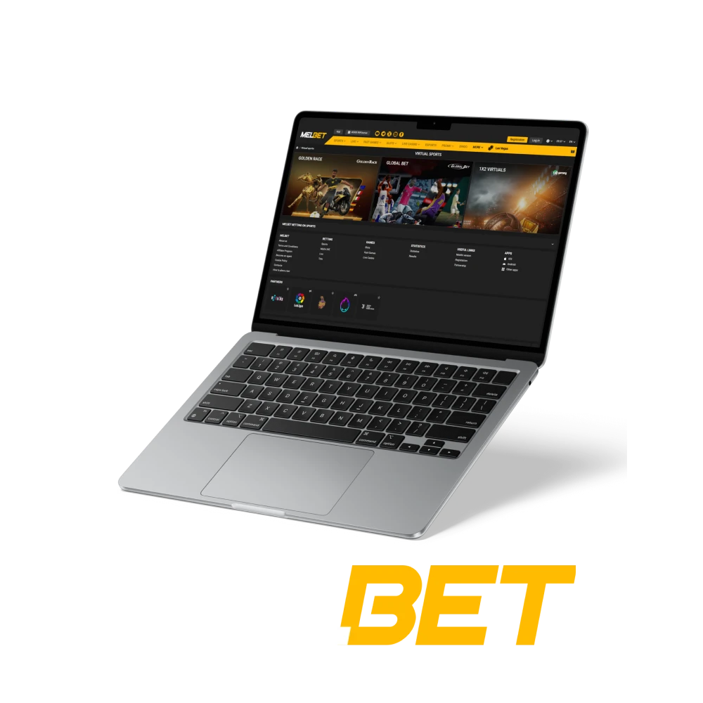 Virtual sports on the Melbet site are available for any bets.