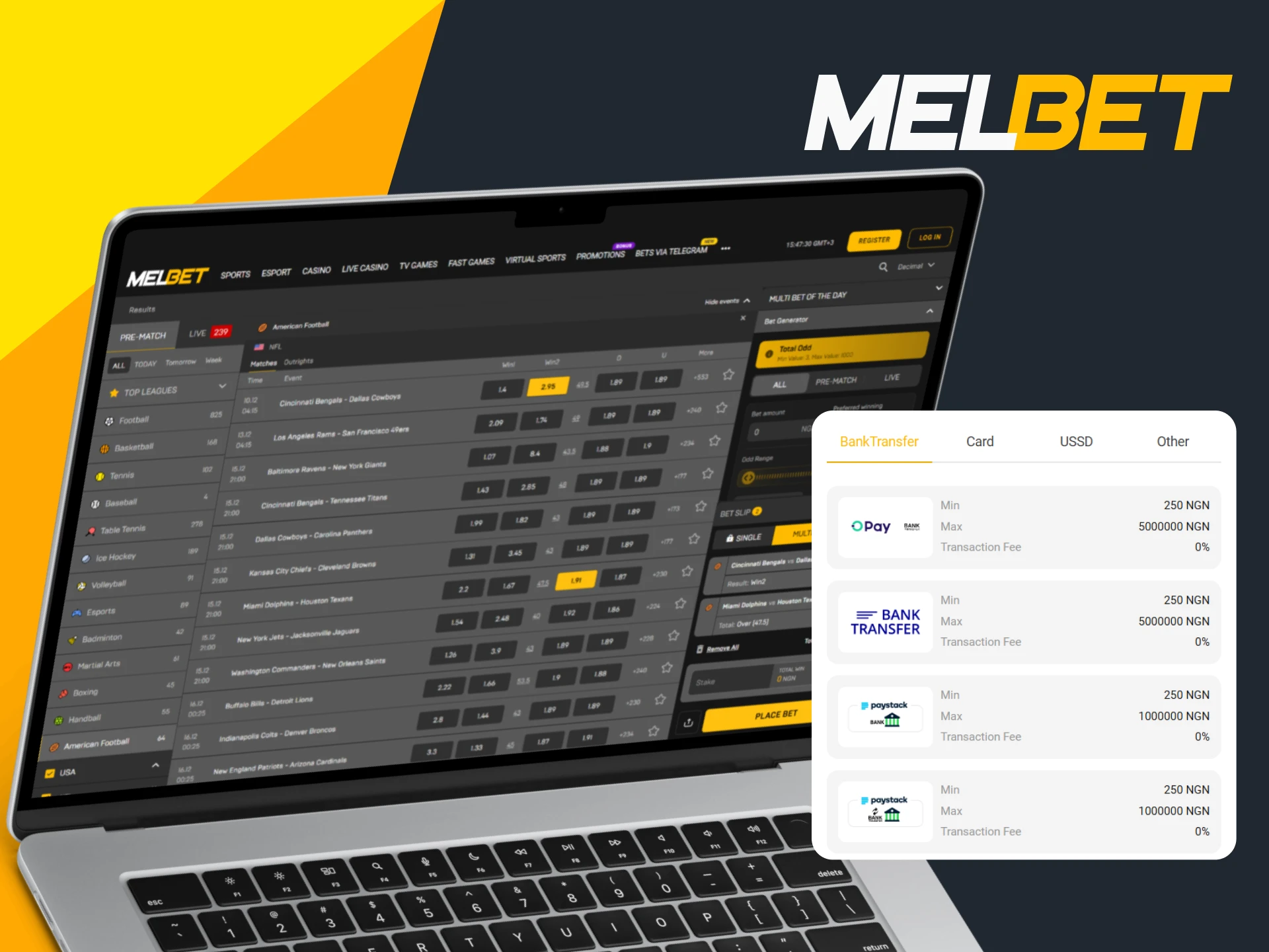 See the payment methods available at Melbet.