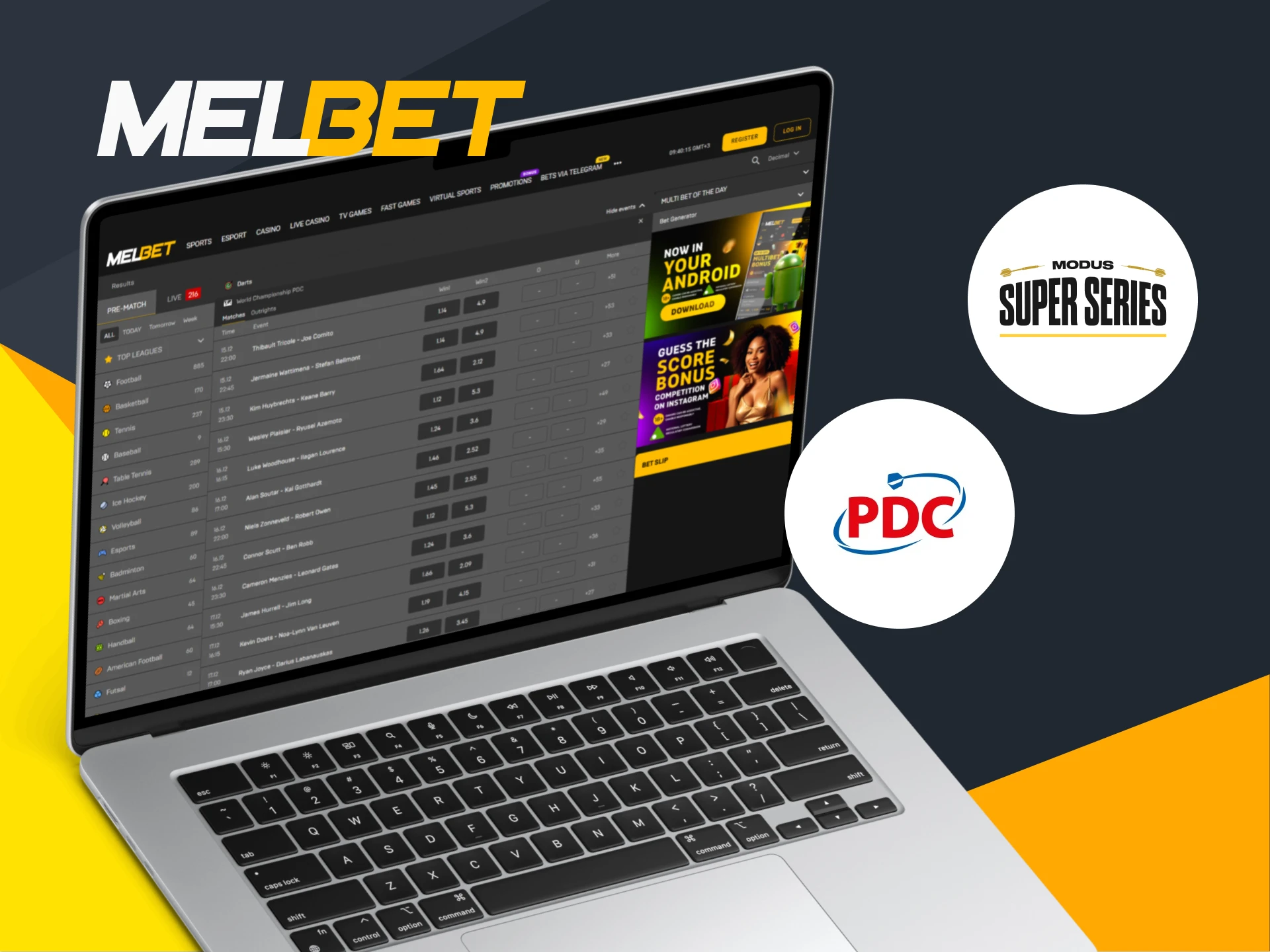 Learn about the popular darts tournaments at Melbet.