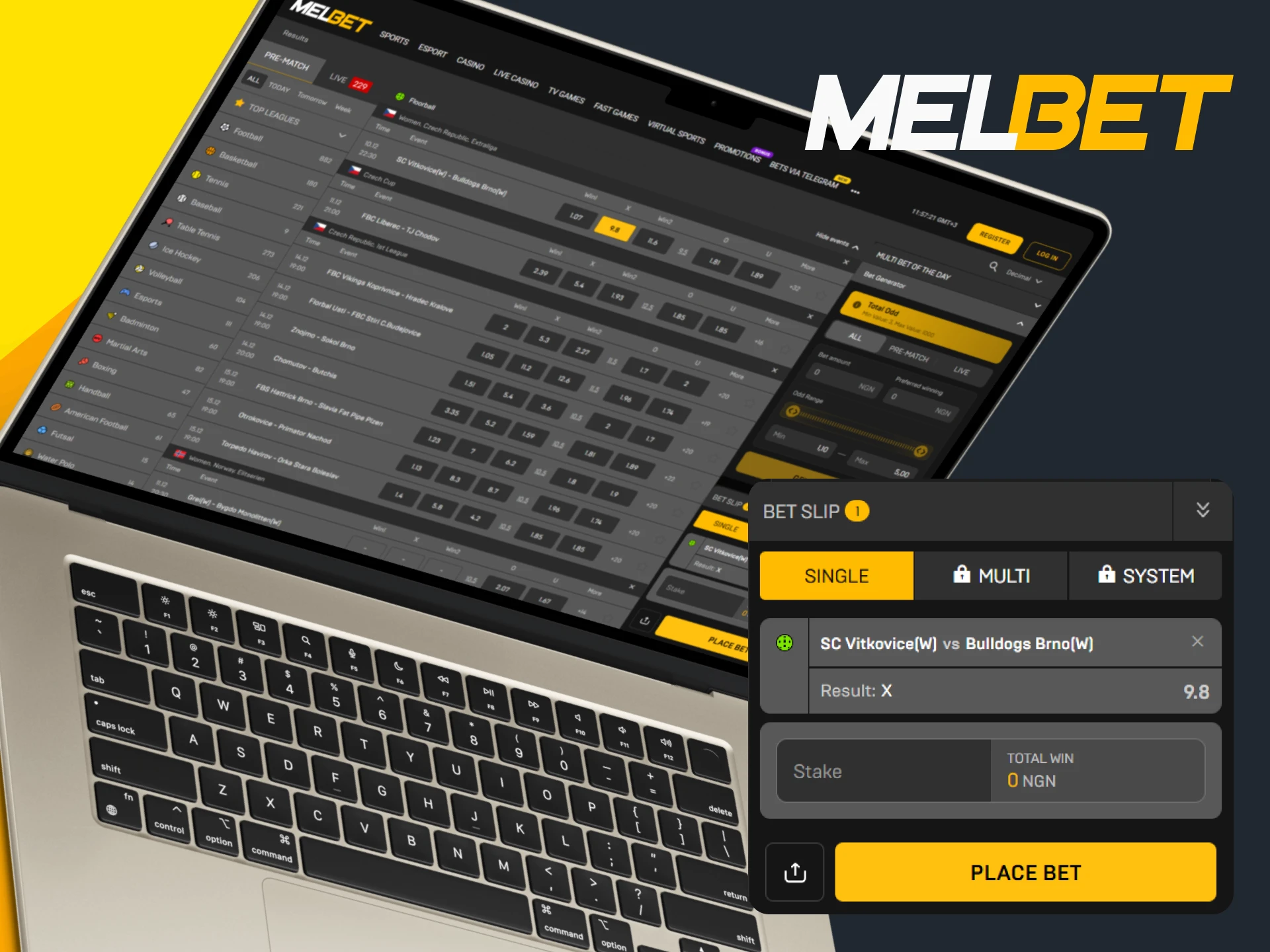 Learn how to bet on floorball at Melbet.