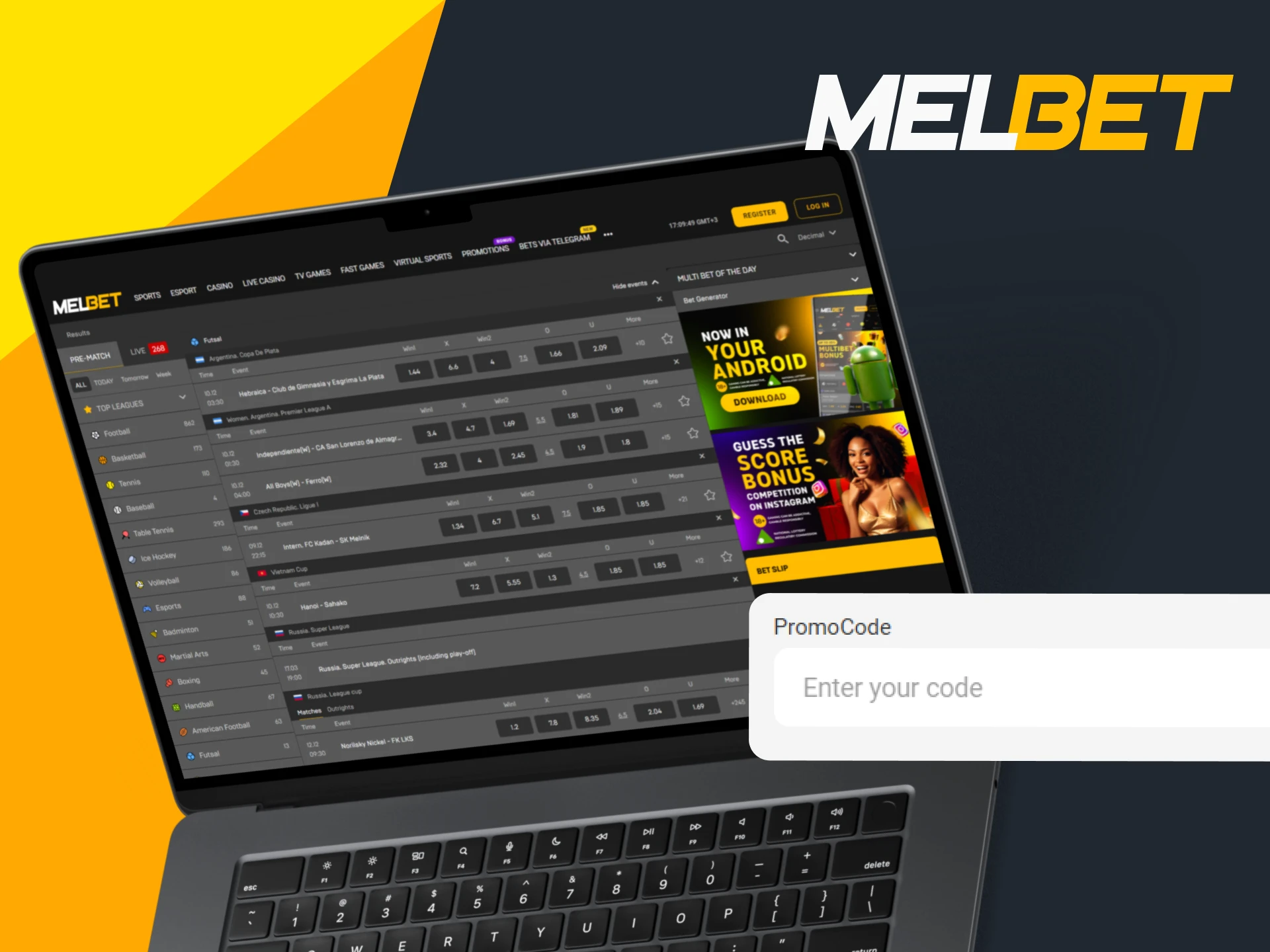 Use the Melbet promo code and place bets on futsal.