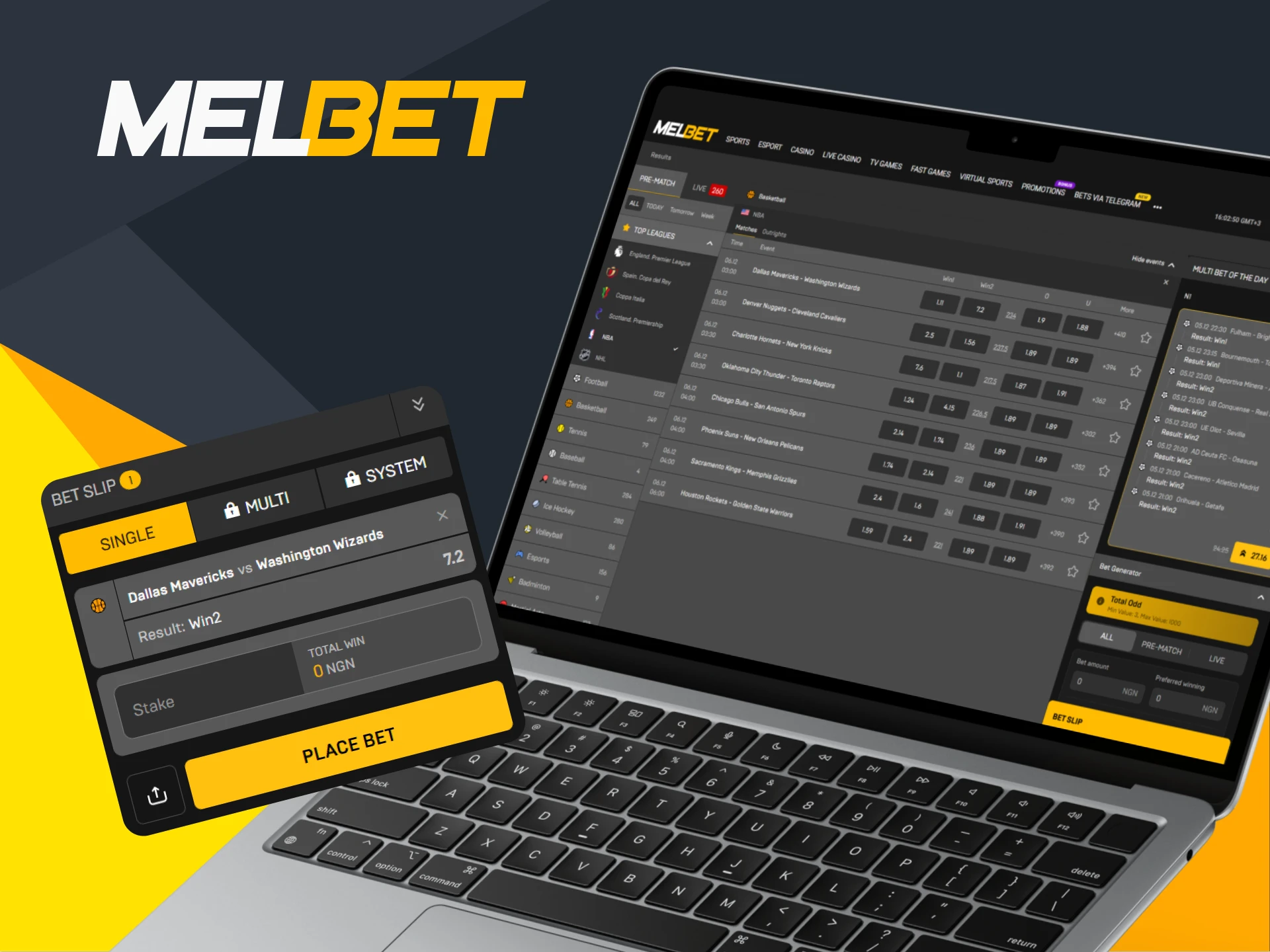 Melbet provides various bet types, live betting and other features.