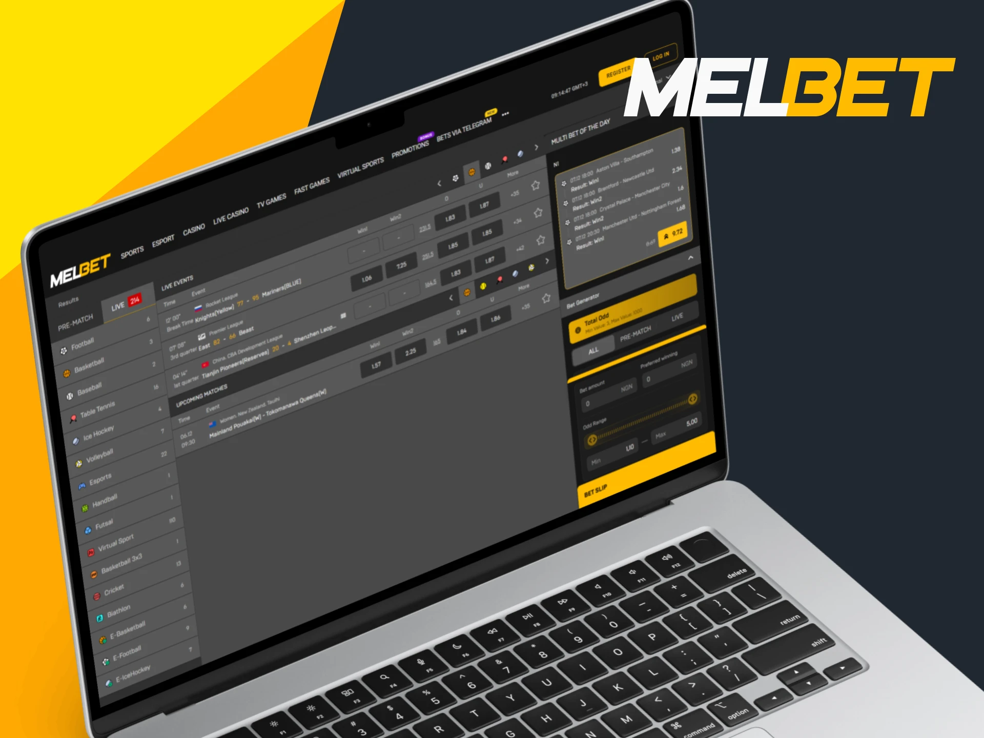 Enjoy live betting on the Melbet website.