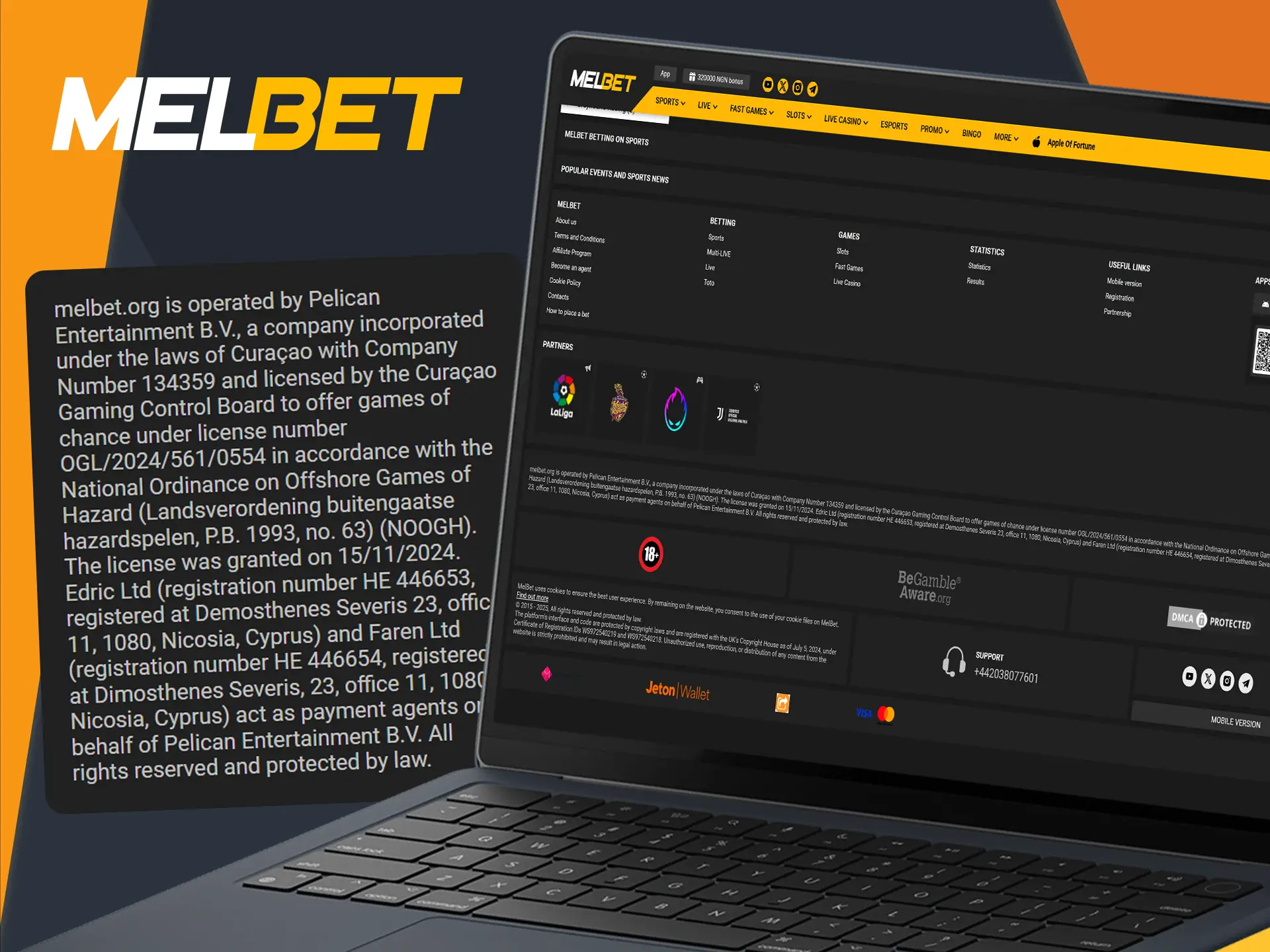 Find out what advantages the Curacao licence gives to the Melbet platform.