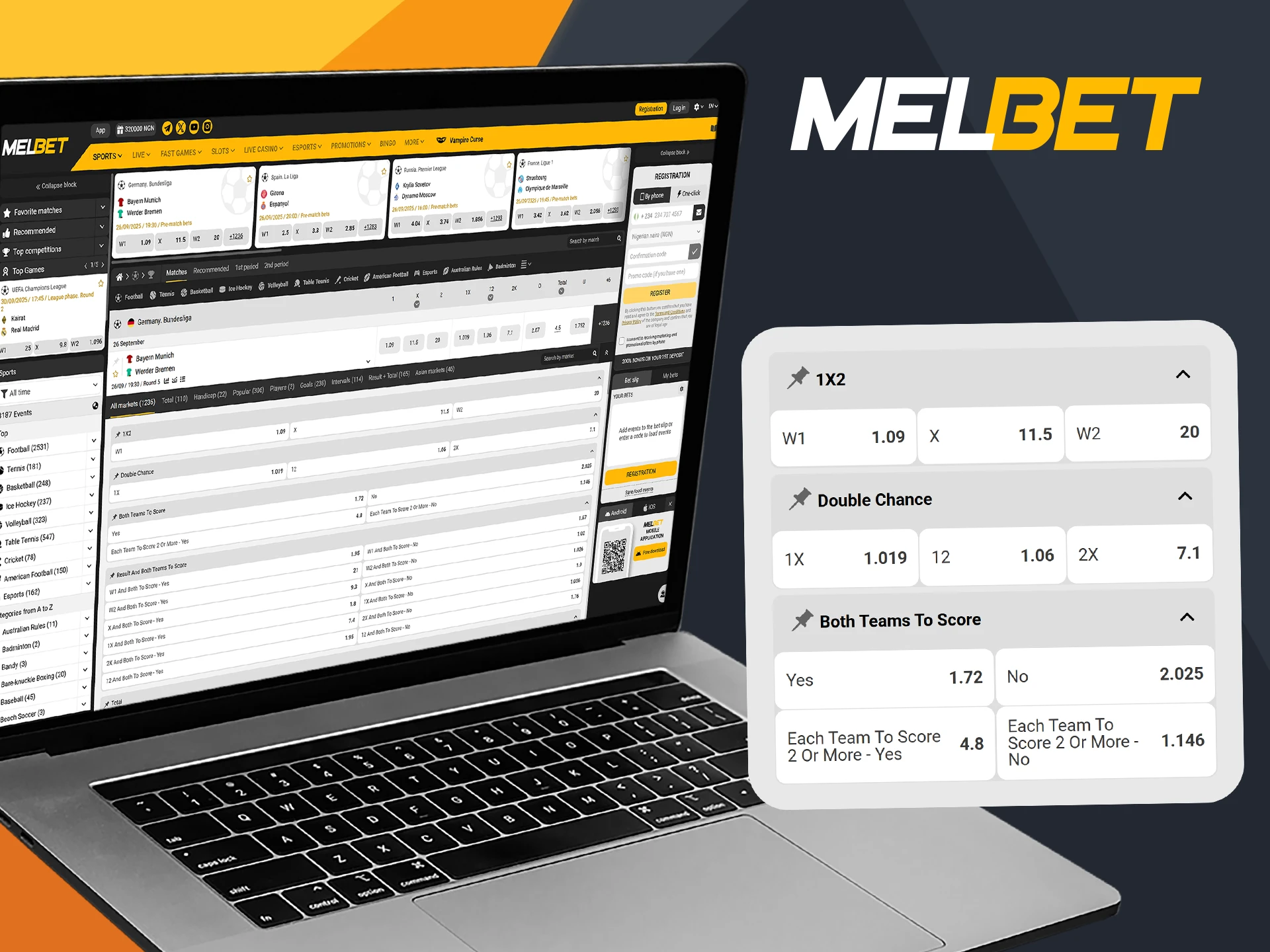 Melbet provides a wide range of betting options.
