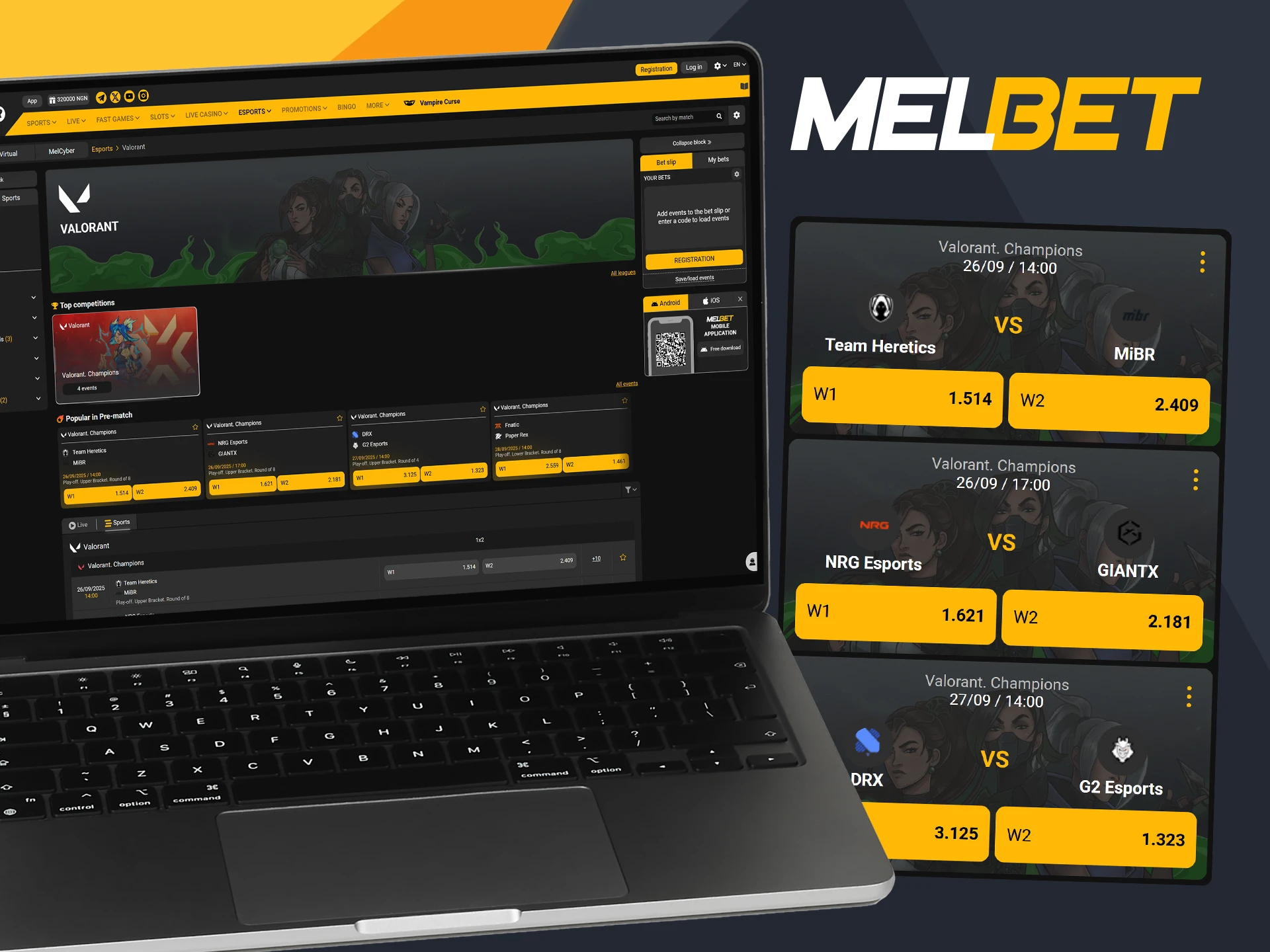 Bet on the tactical shooter Valorant right now at Melbet.