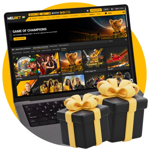 Claim generous bonuses and promotions at Melbet.