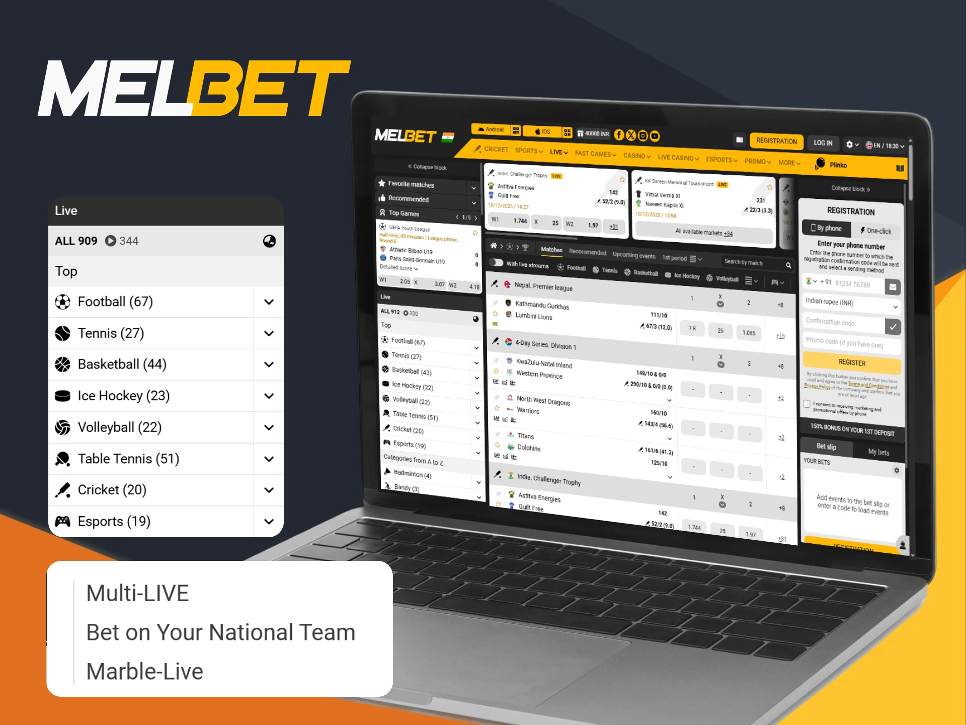 Enjoy the thrill of live betting with real-time on Melbet.