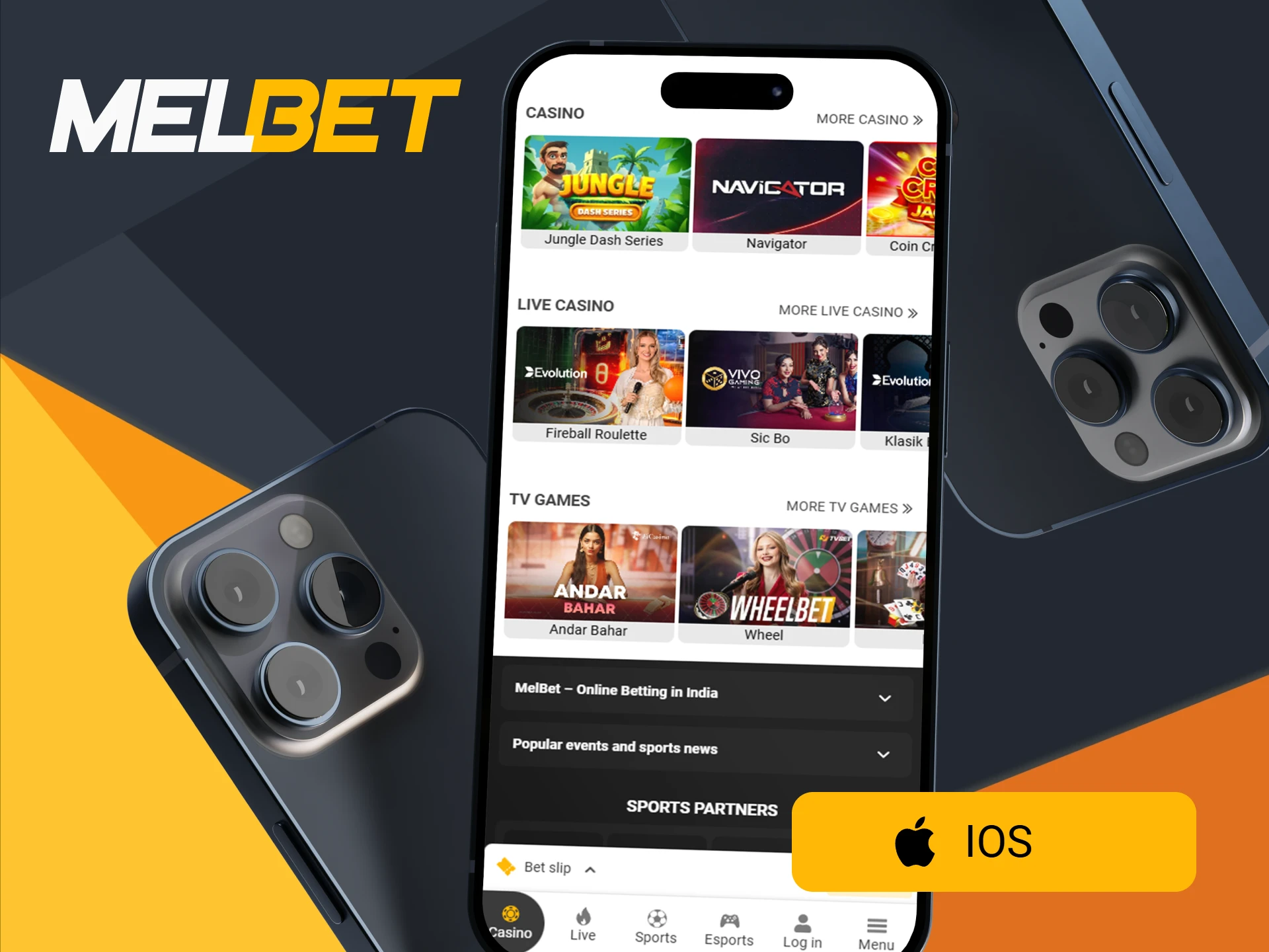 Install the Melbet app on iOS for betting anywhere in India.