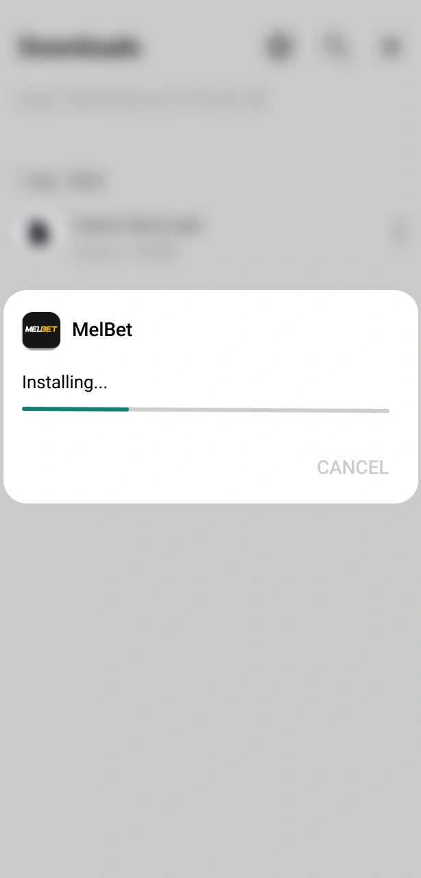 Open the file and tap Install to set up the Melbet APK on your mobile phone.