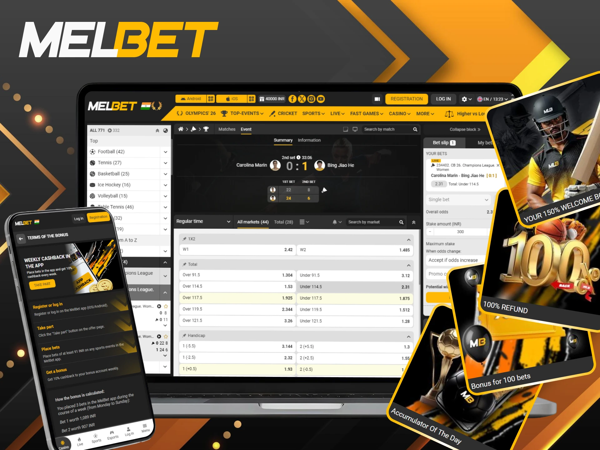 Explore which bonuses are the best for badminton betting to grow your Melbet bankroll.