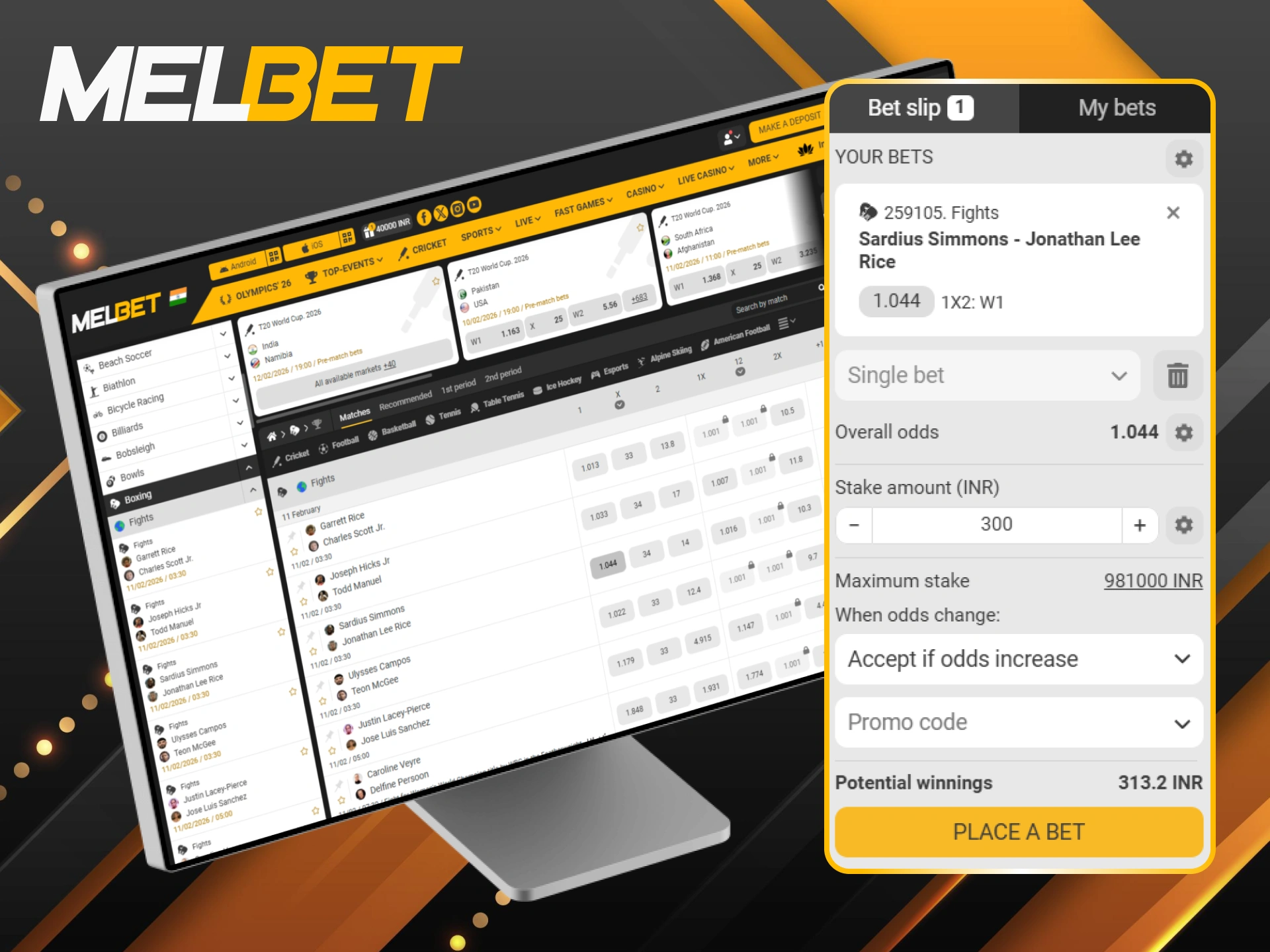 Learn how to bet on boxing matches to win at Melbet.