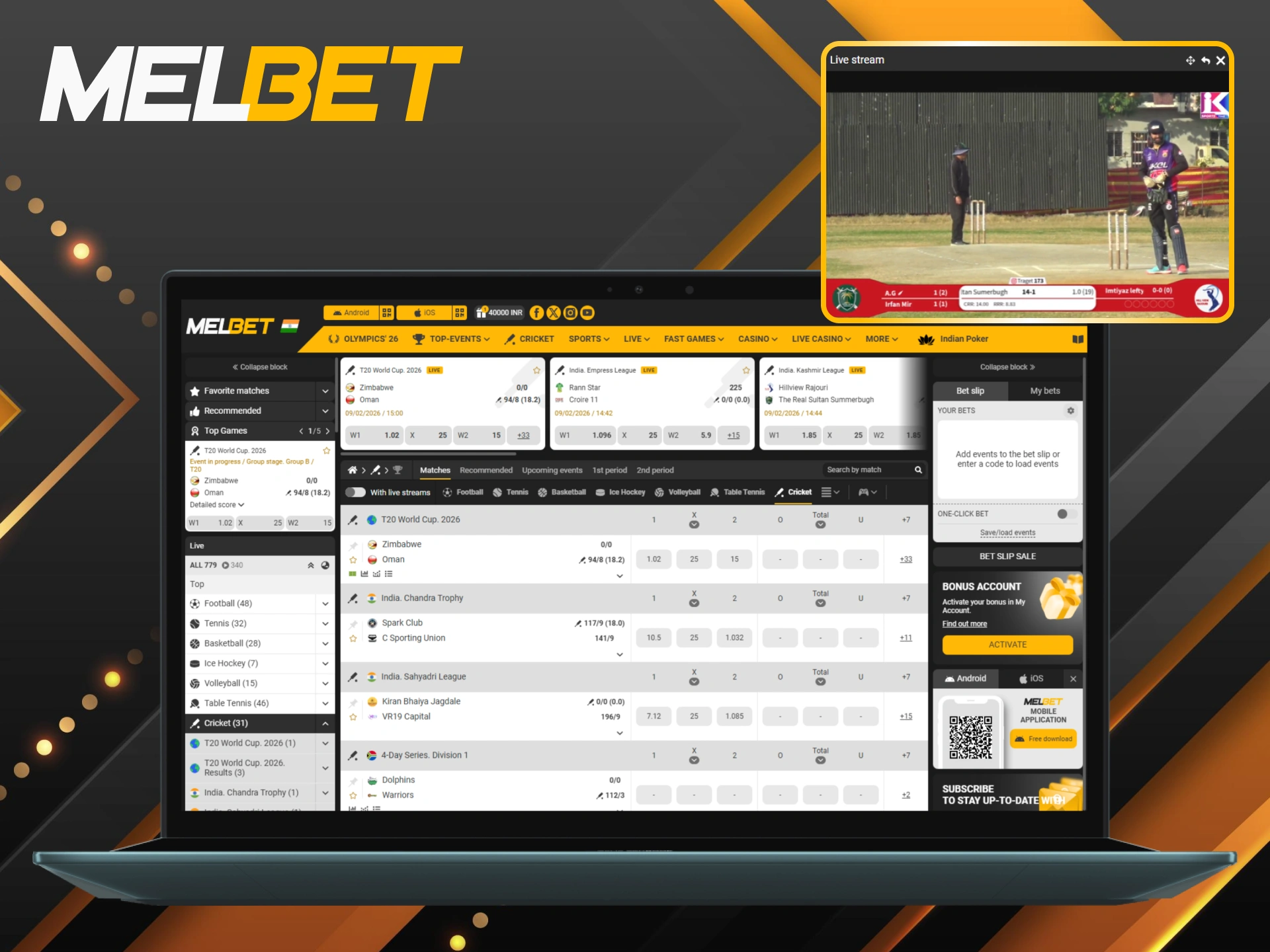 Place Melbet live bets on cricket matches for real-time excitement.