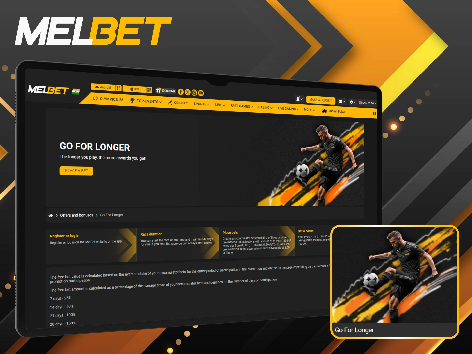 Unlock your monthly achievement bonus by betting on Melbet football.