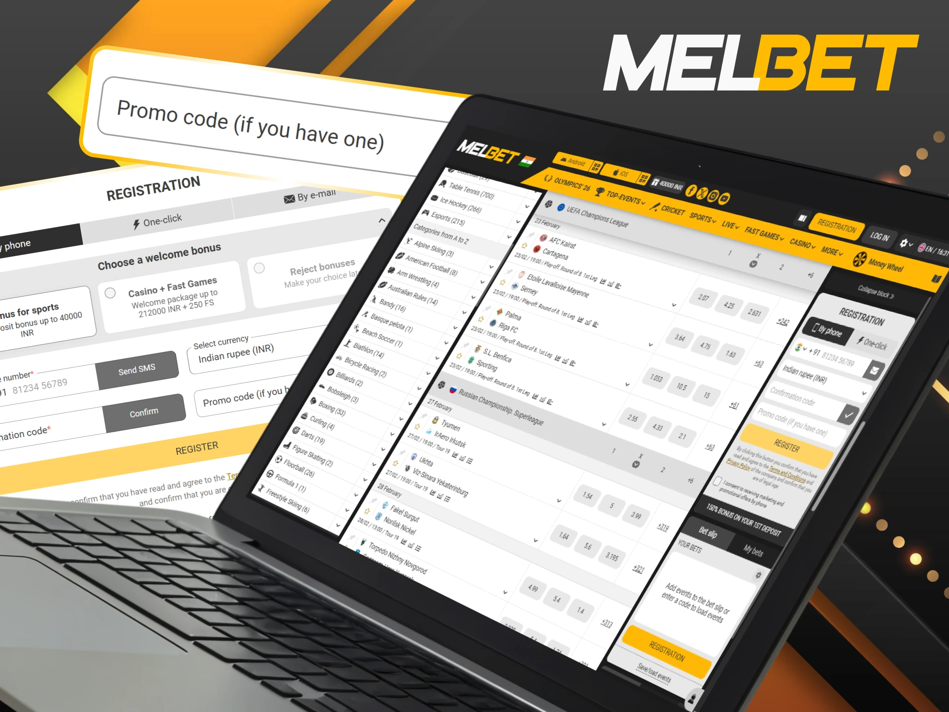 Activate the official Melbet promo code to unlock rewards for the futsal betting.