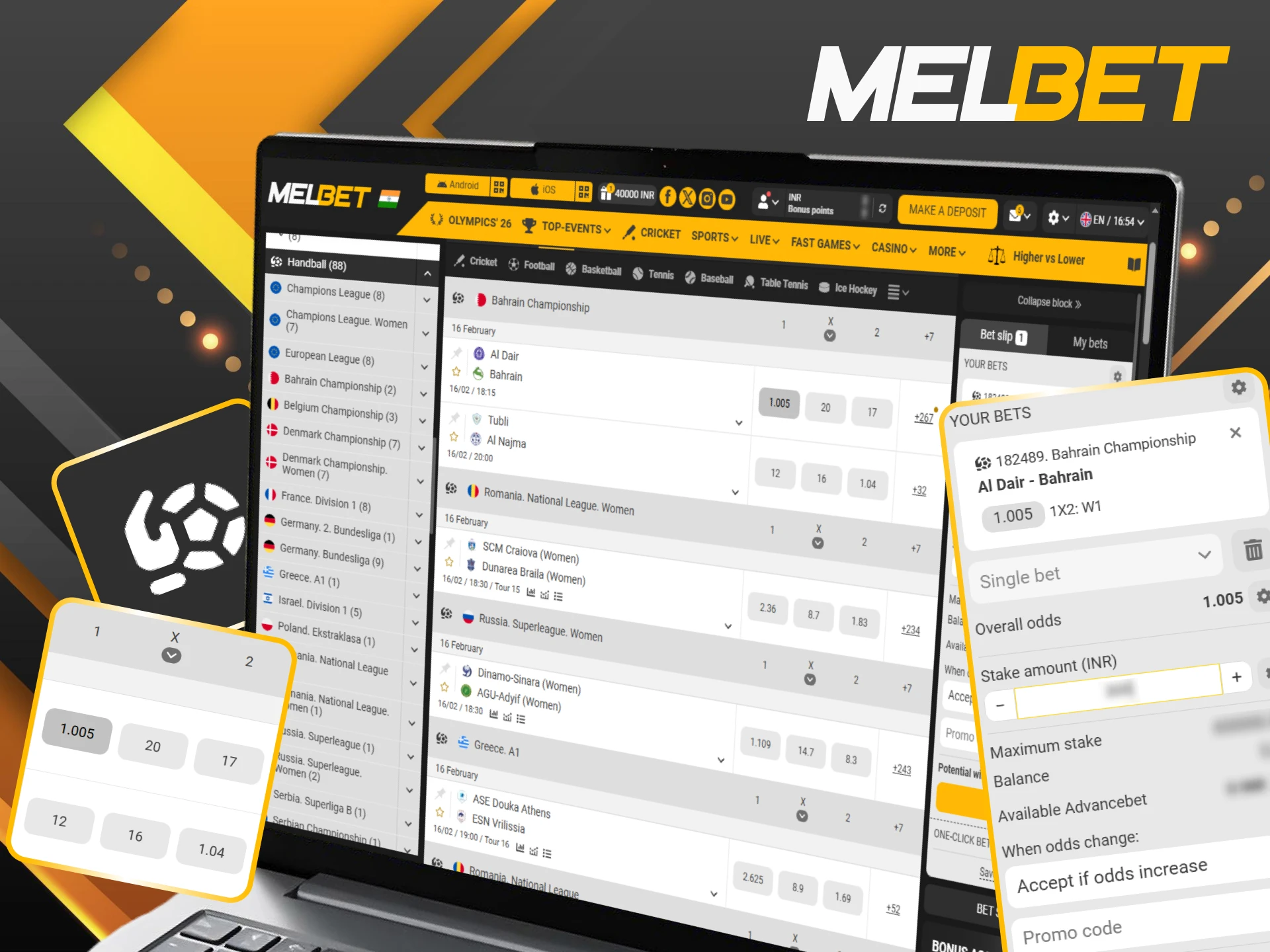 Learn how to bet on handball at Melbet successfully.