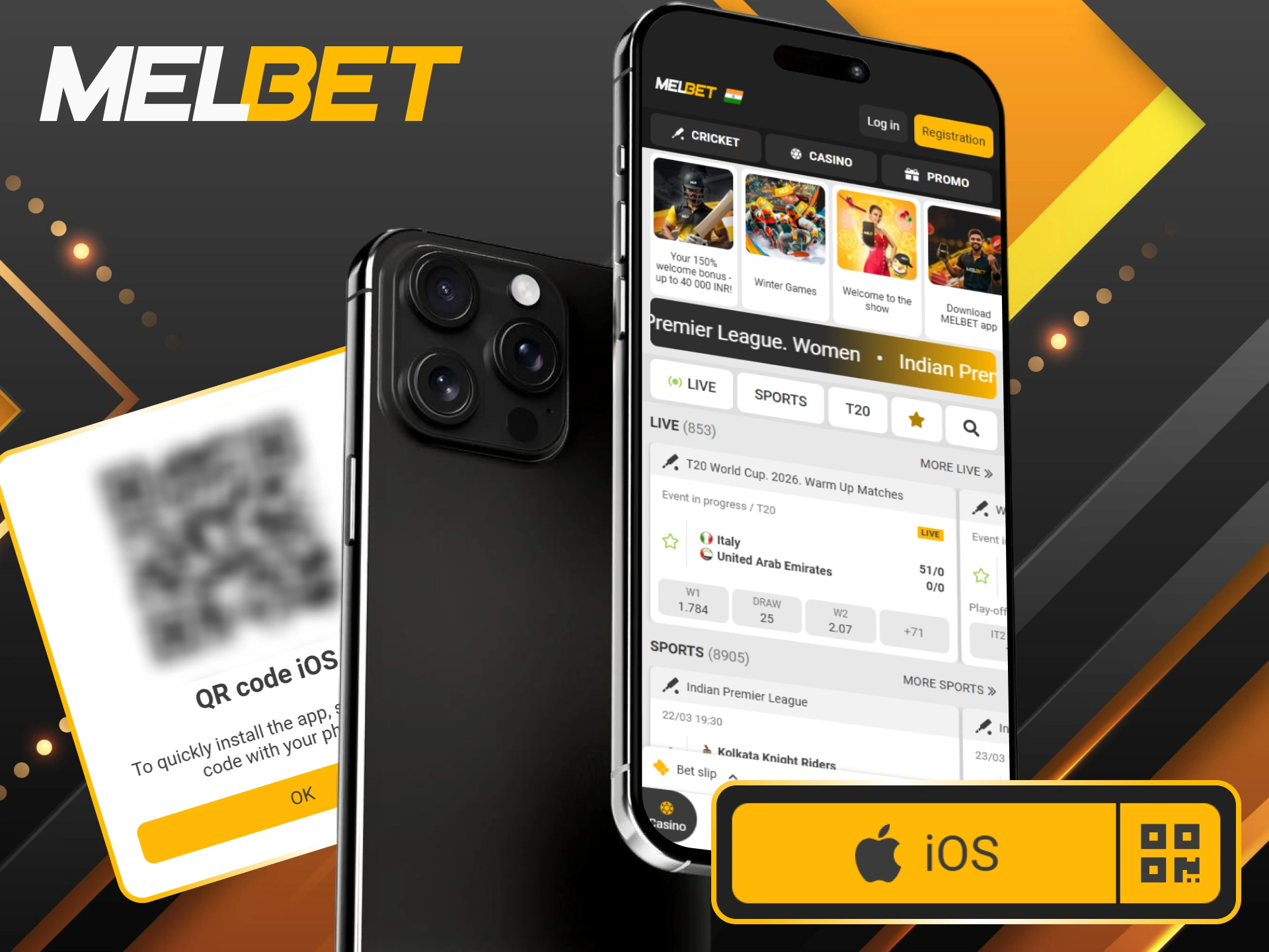 Get the Melbet ios app for your iPhone and enjoy premium sports betting.