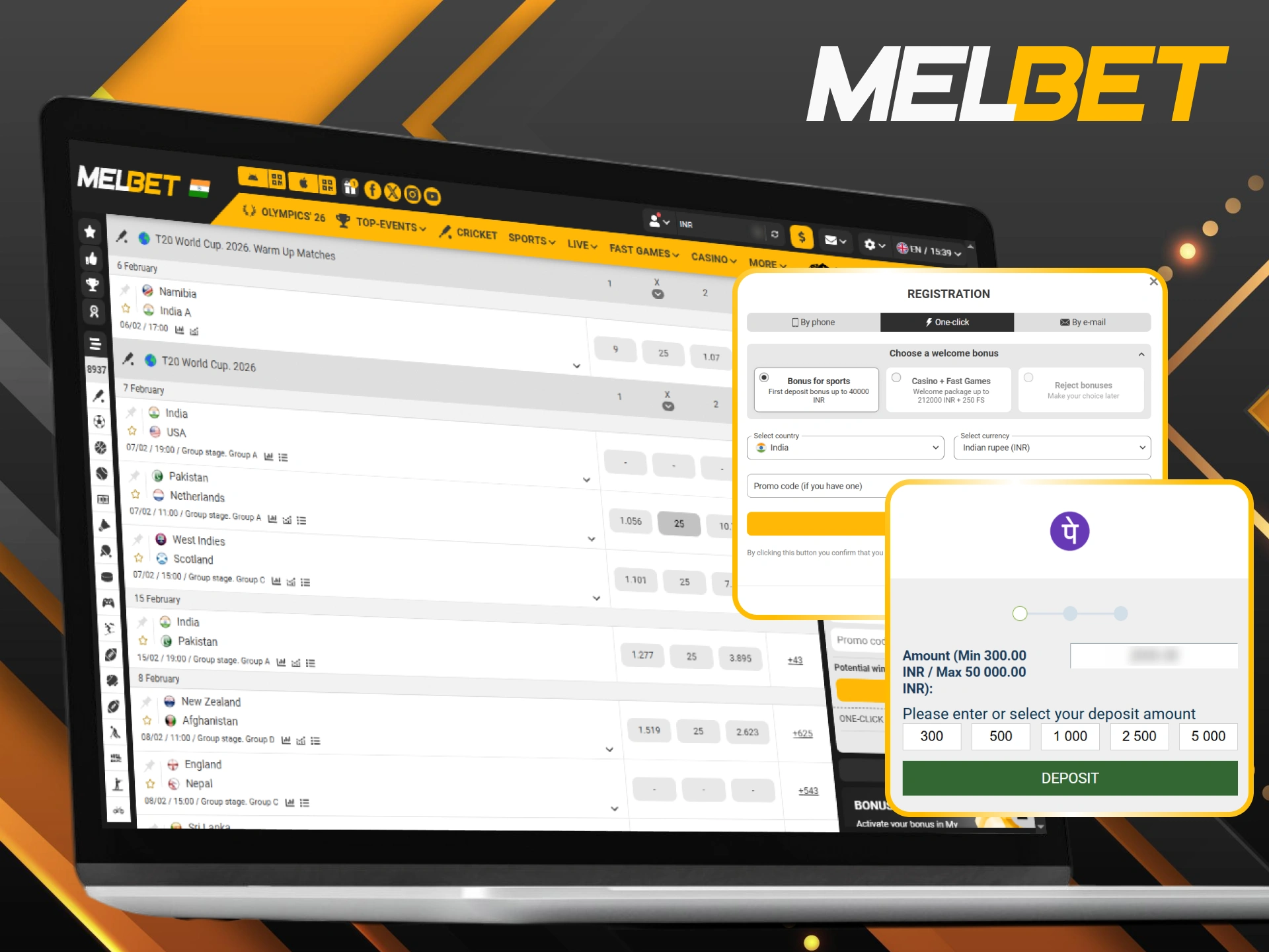 Follow the guide on how to start playing at Melbet in India.