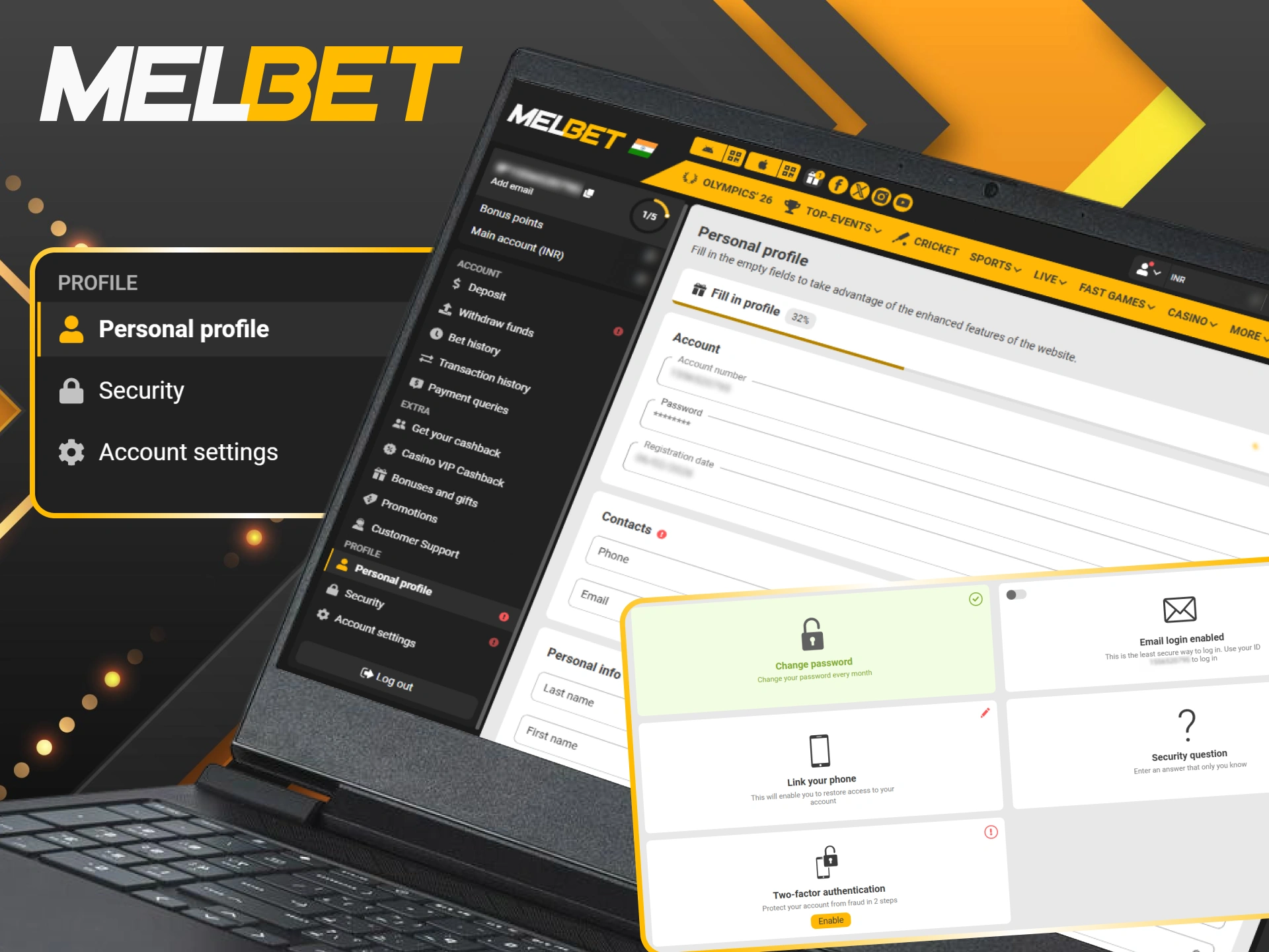 Submit your documents for Melbet verification to secure your personal account.