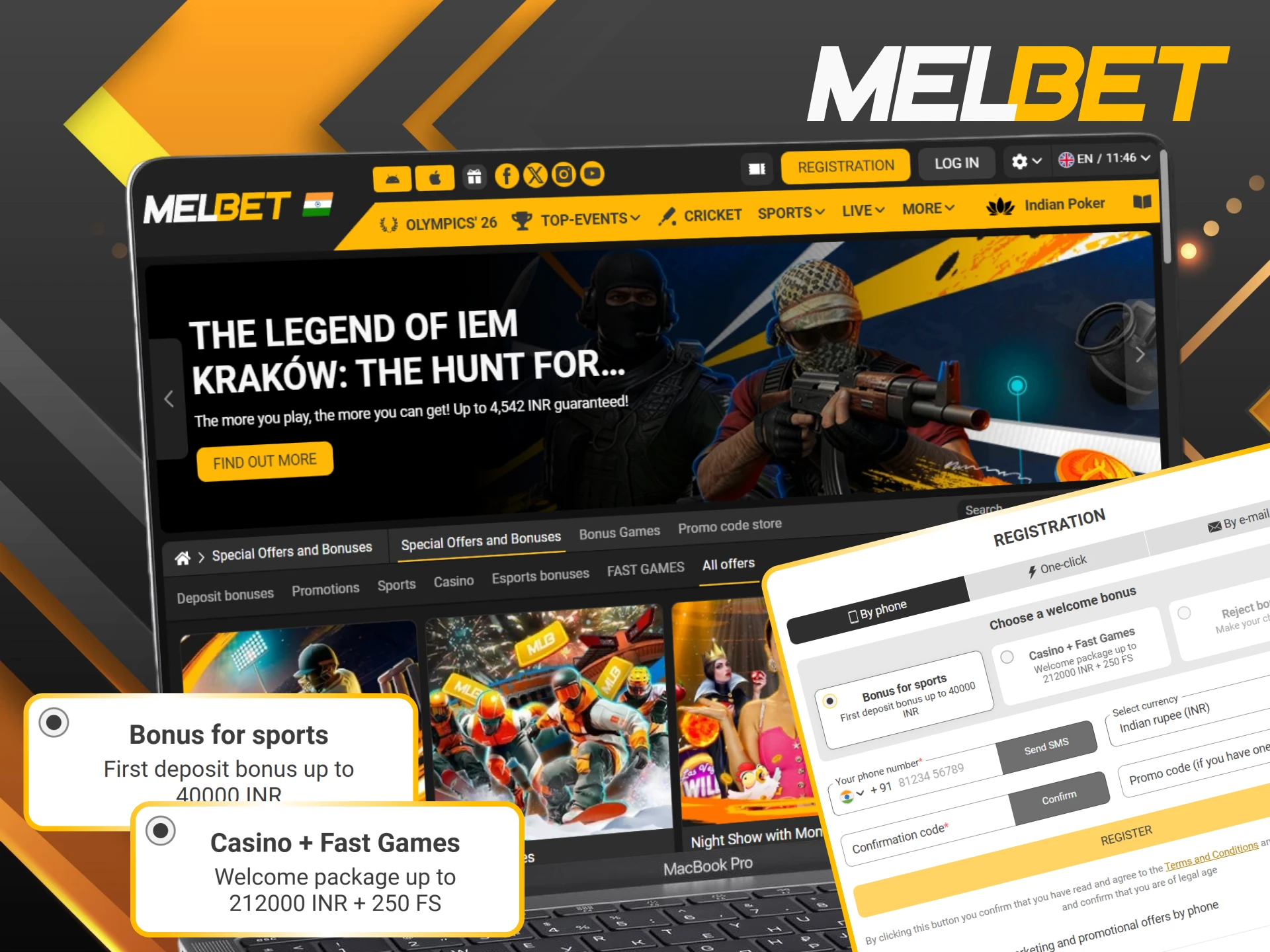 Explore the exclusive bonuses available after login to your official Melbet account.