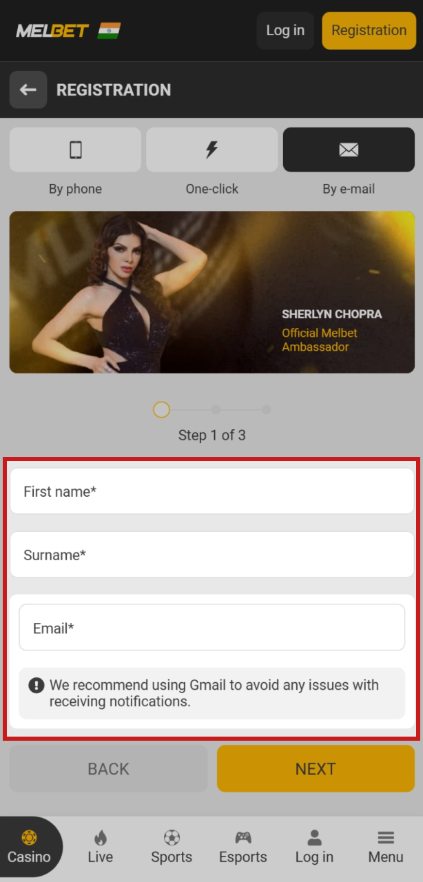 Fill in your personal details and contact information accurately to ensure a smooth 1win verification later.
