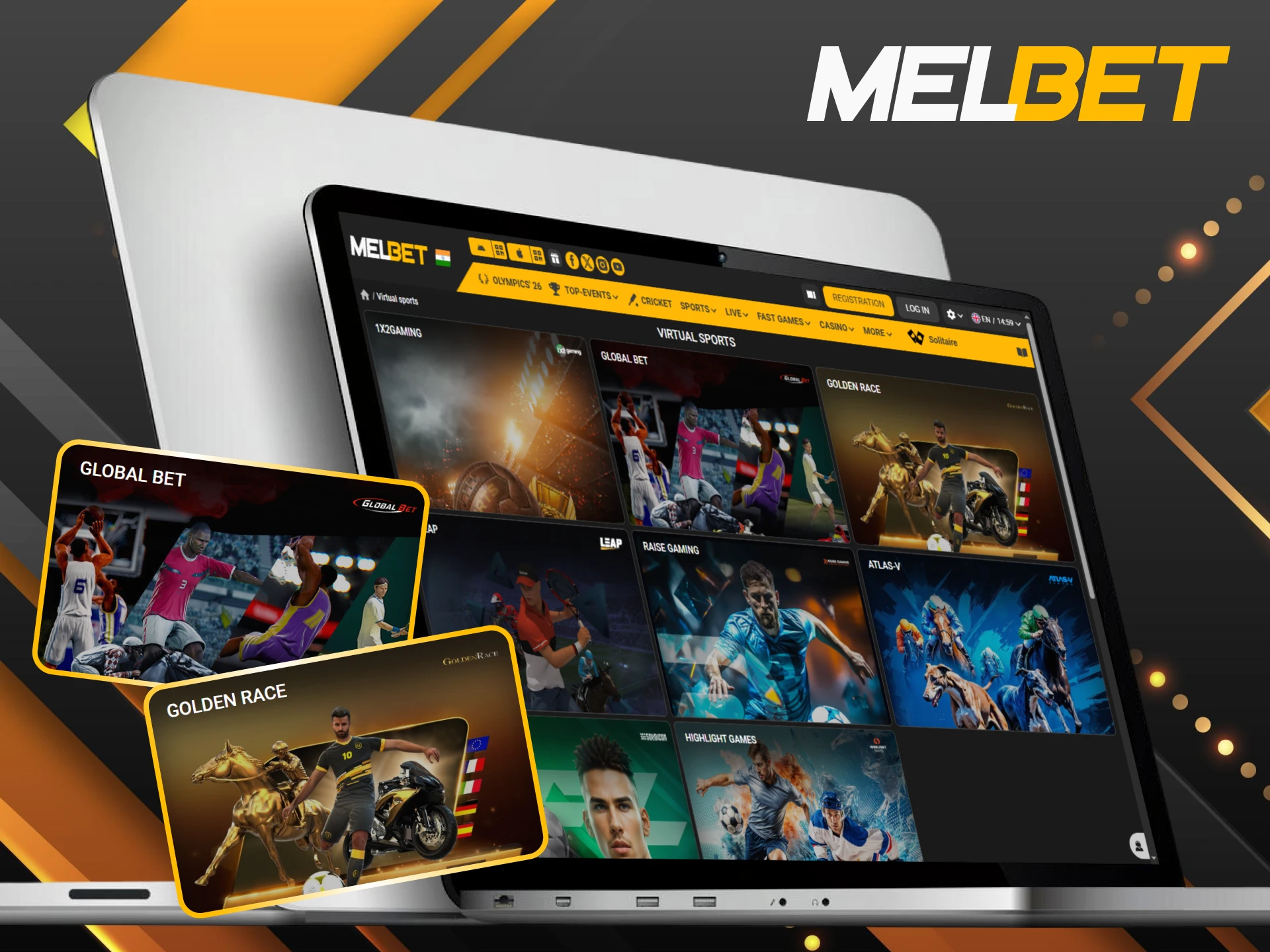 Experience fast-paced Sports virtual betting on the Melbet.