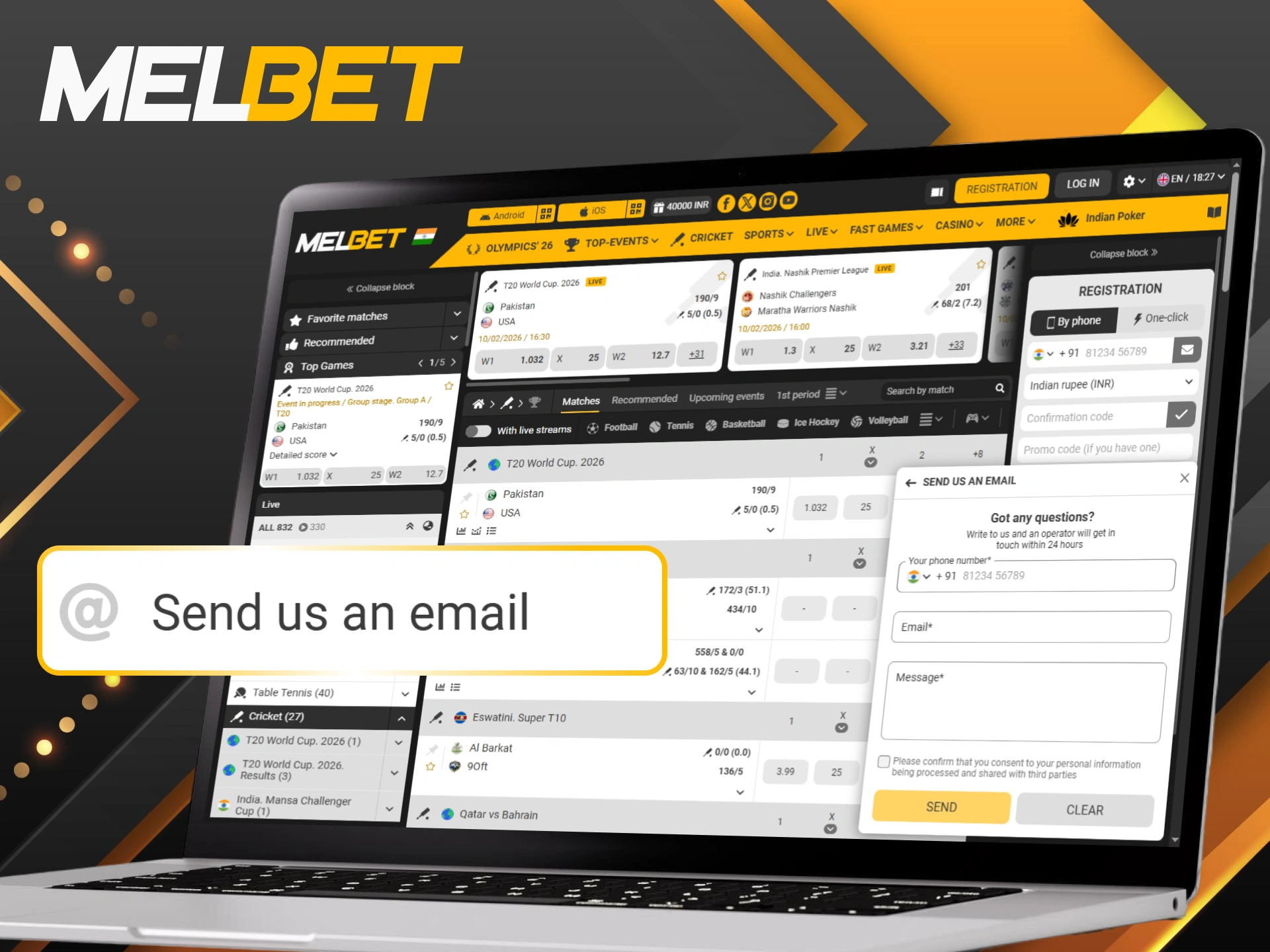 Write to the official Melbet Support email for professional assistance.