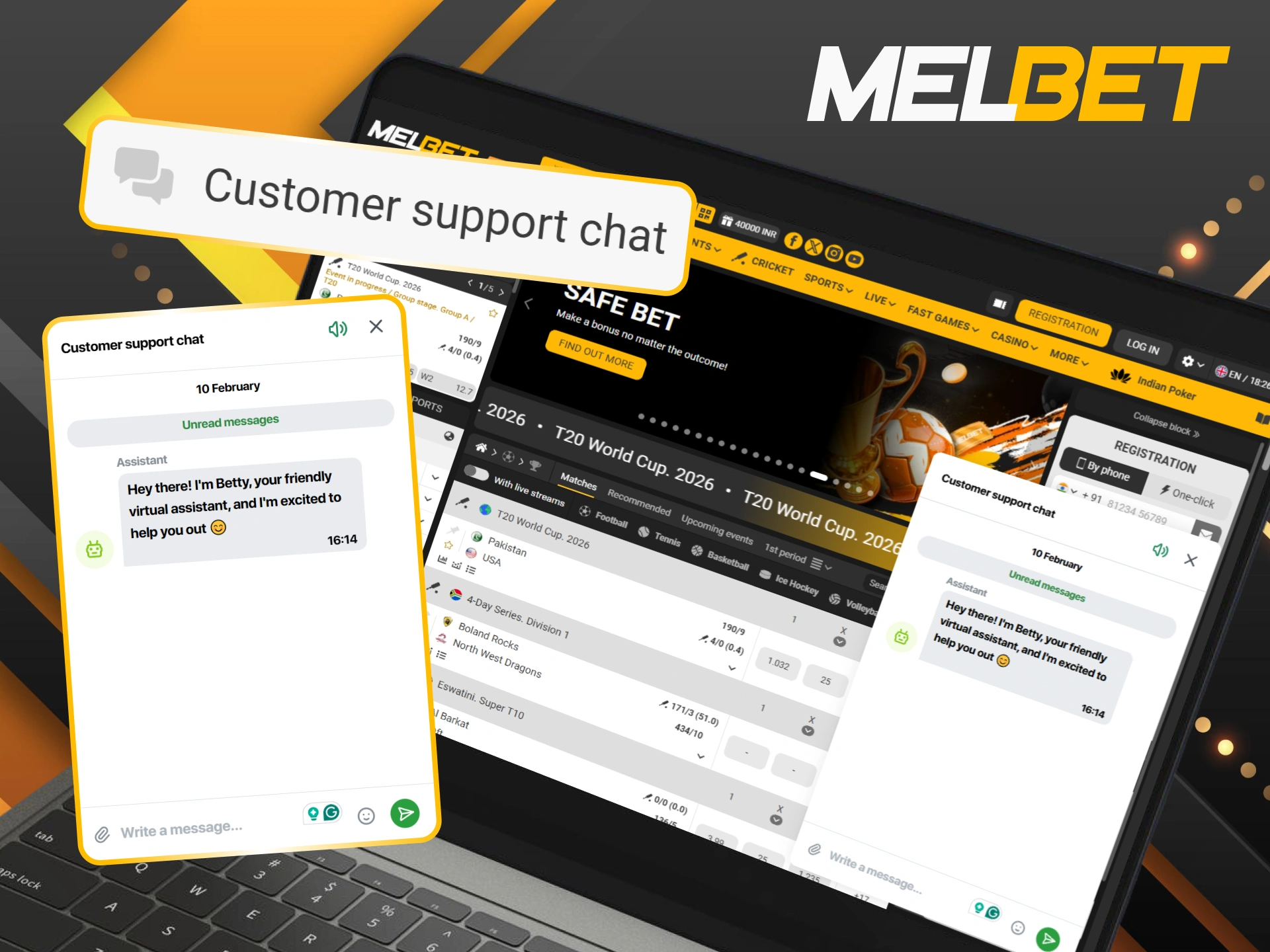 Launch the Melbet Support live chat to get instant help now.