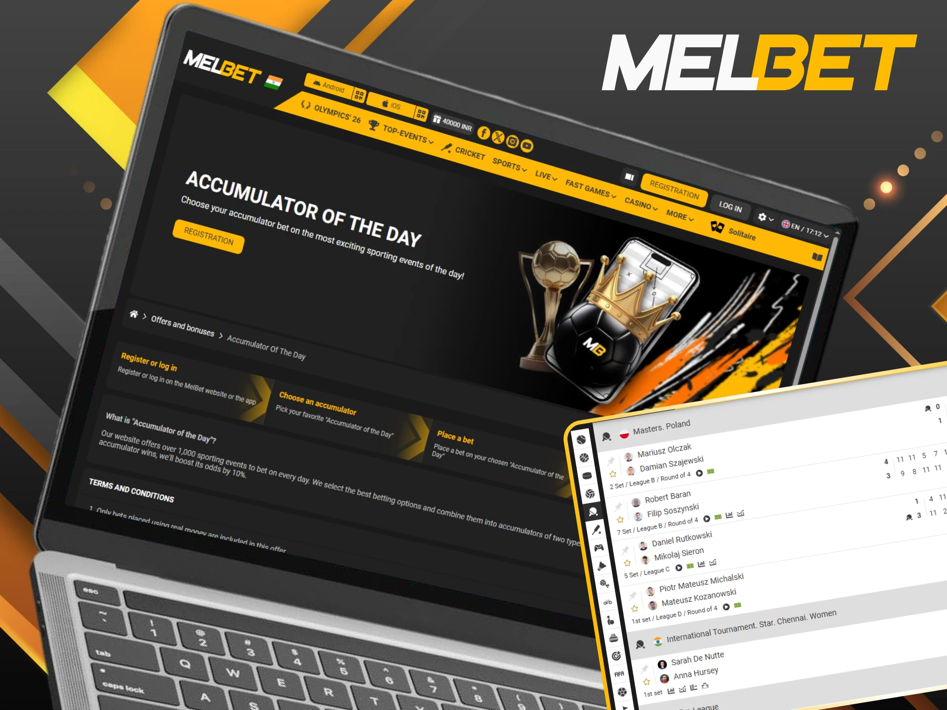 Increase your daily payouts with the table tennis accumulator of the day at Melbet.