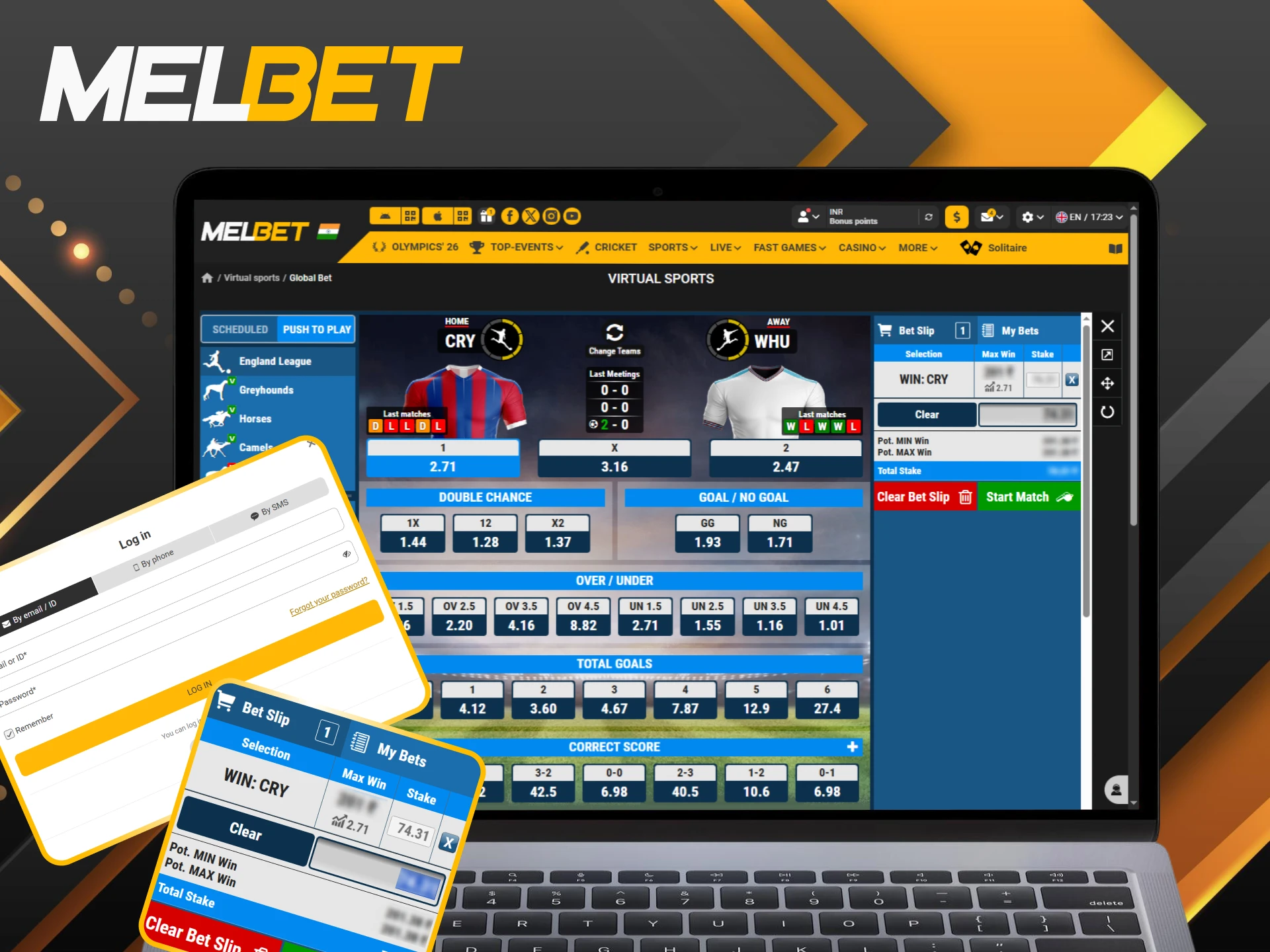 Learn how to bet on virtual sports and win at Melbet.
