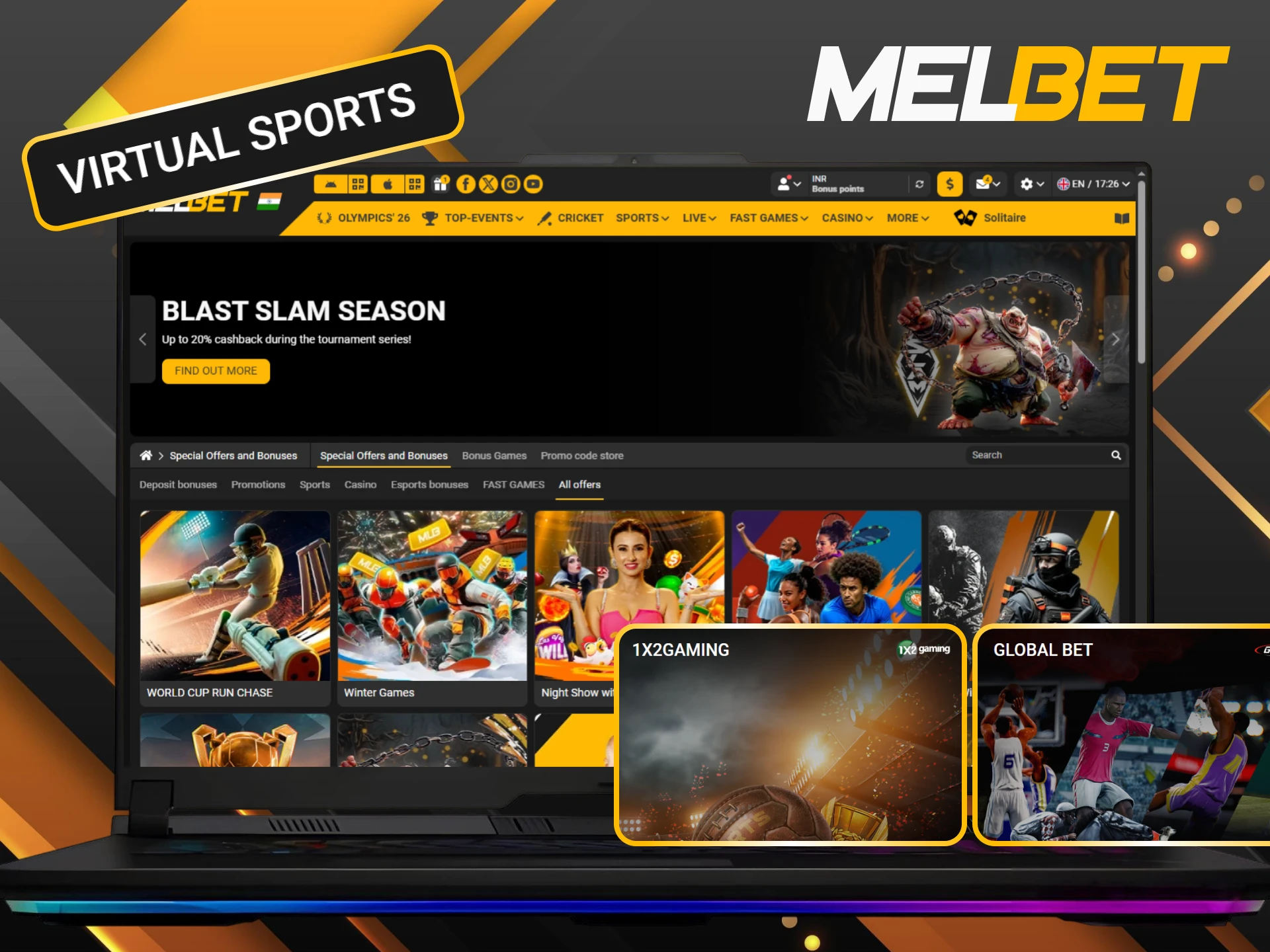 Claim profitable bonuses for Virtual Sports betting to boost your balance.