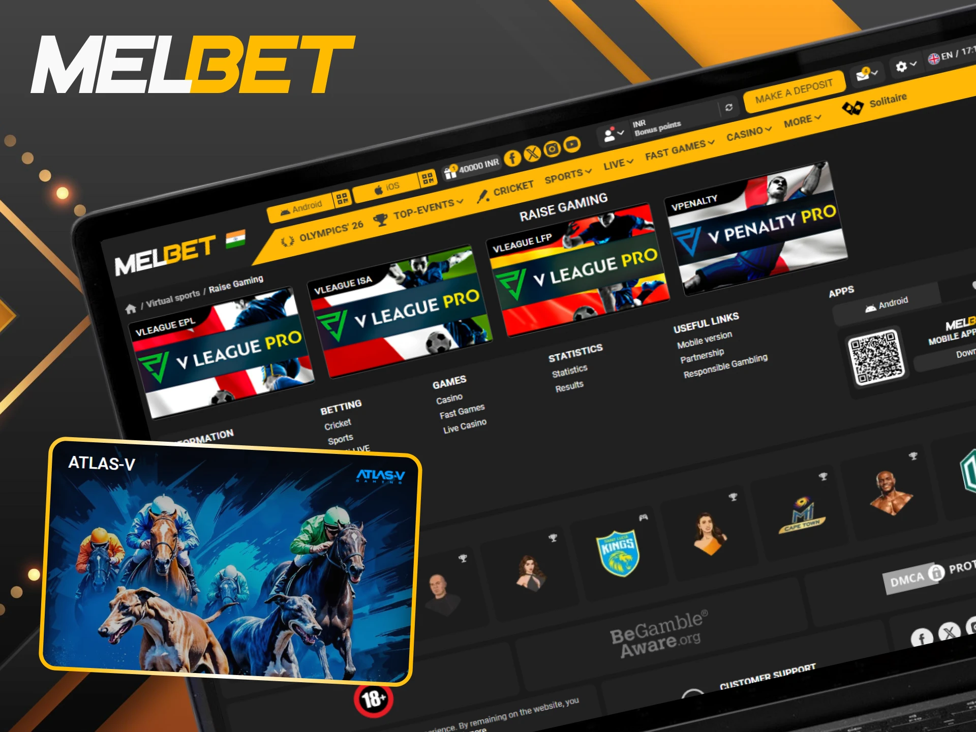 Start betting on Virtual Sports races to enjoy fast action.