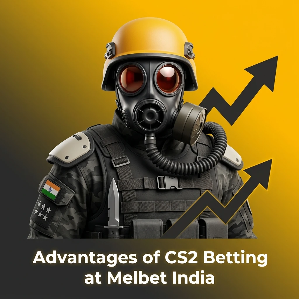 Melbet India CS2 betting advantages including welcome bonus, UPI payments, competitive odds and mobile app