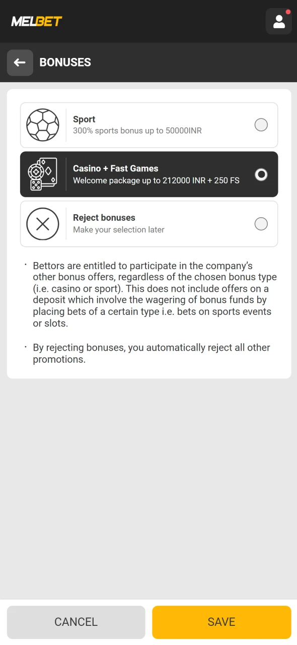 Claim Melbet bonus and boost your initial gameplay chances.