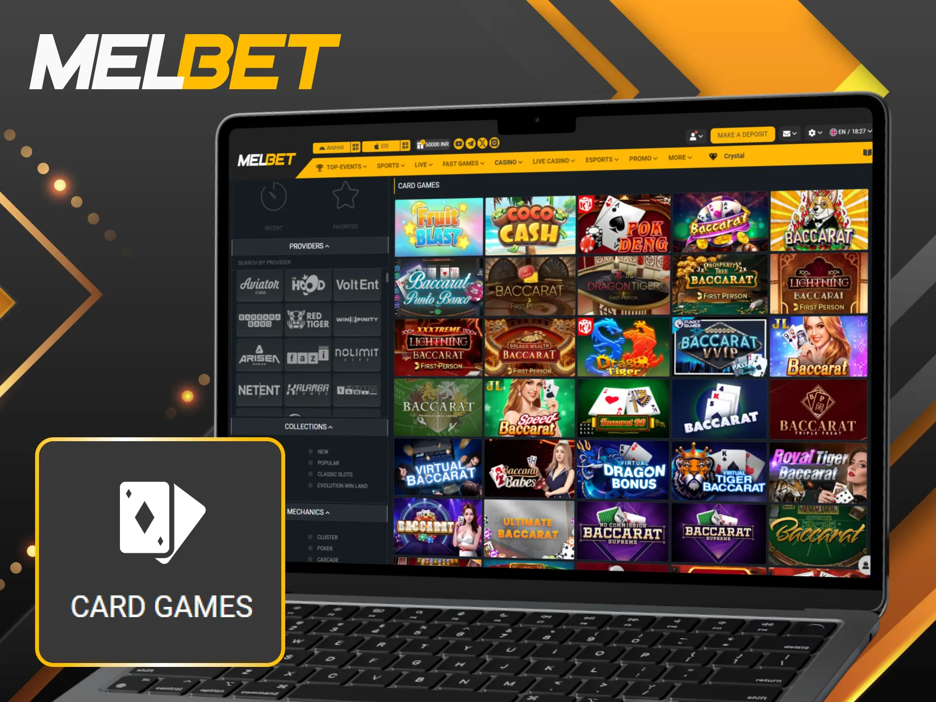 Play card games at Melbet and challenge your strategic thinking.