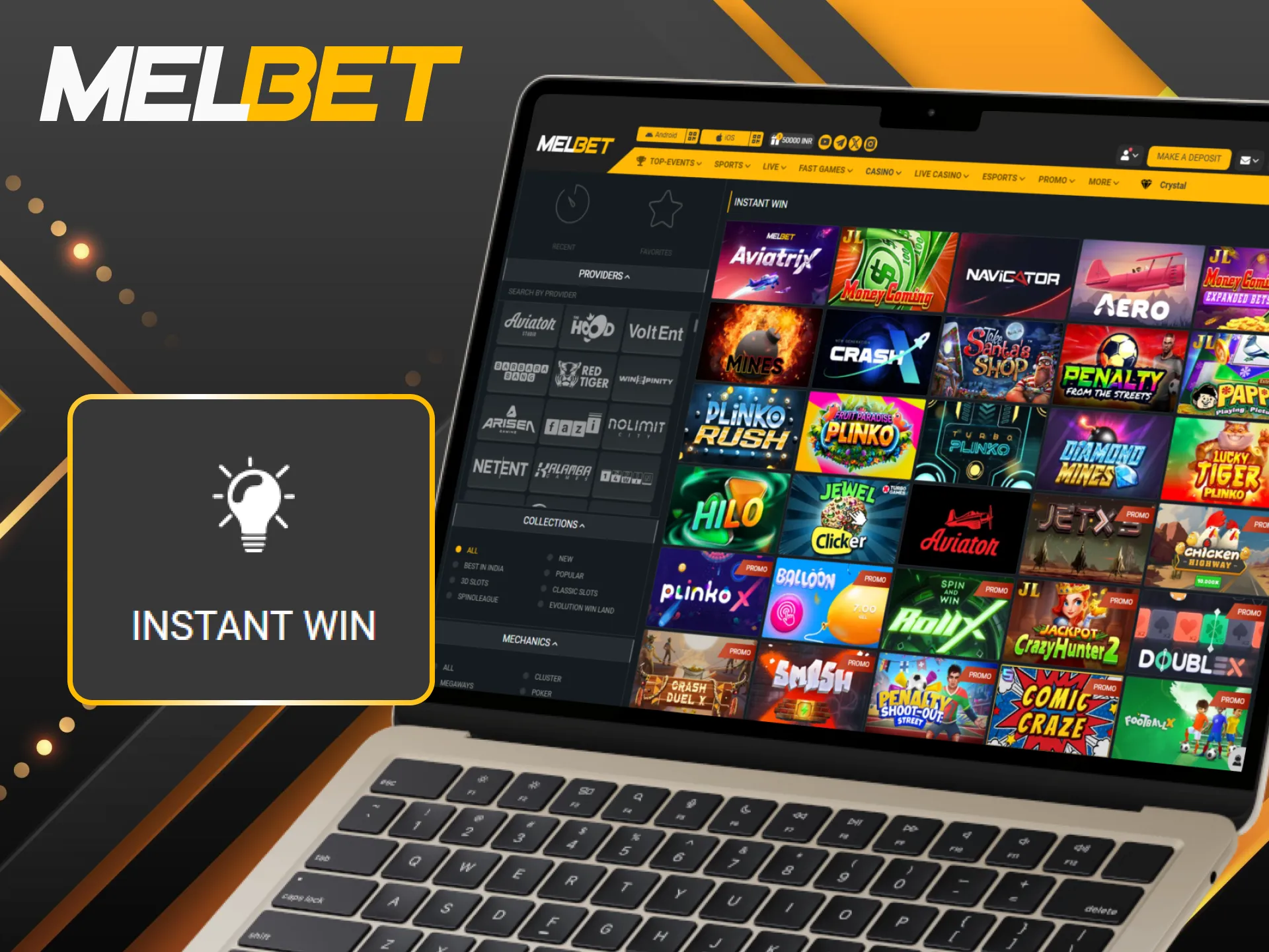 Try instant win games at Melbet for quick exciting results.