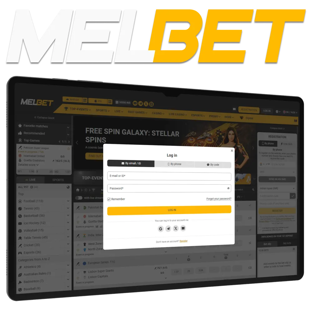 Melbet login