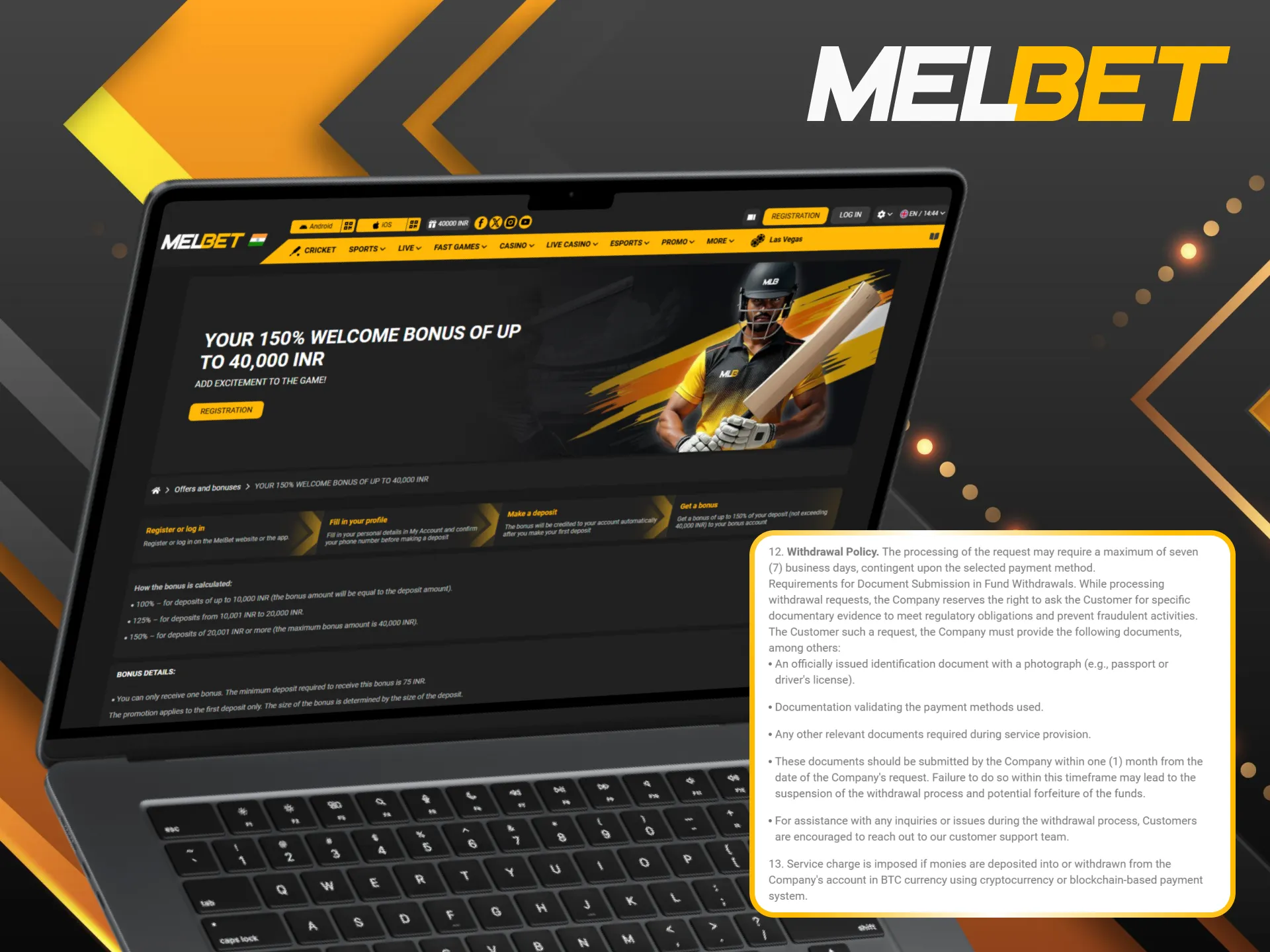Check Melbet bonus wagering rules and understand withdrawal requirements clearly.