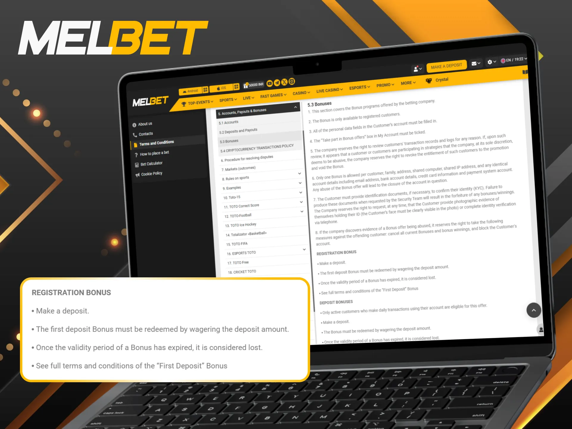 Read Melbet bonus terms and conditions before claiming your rewards.